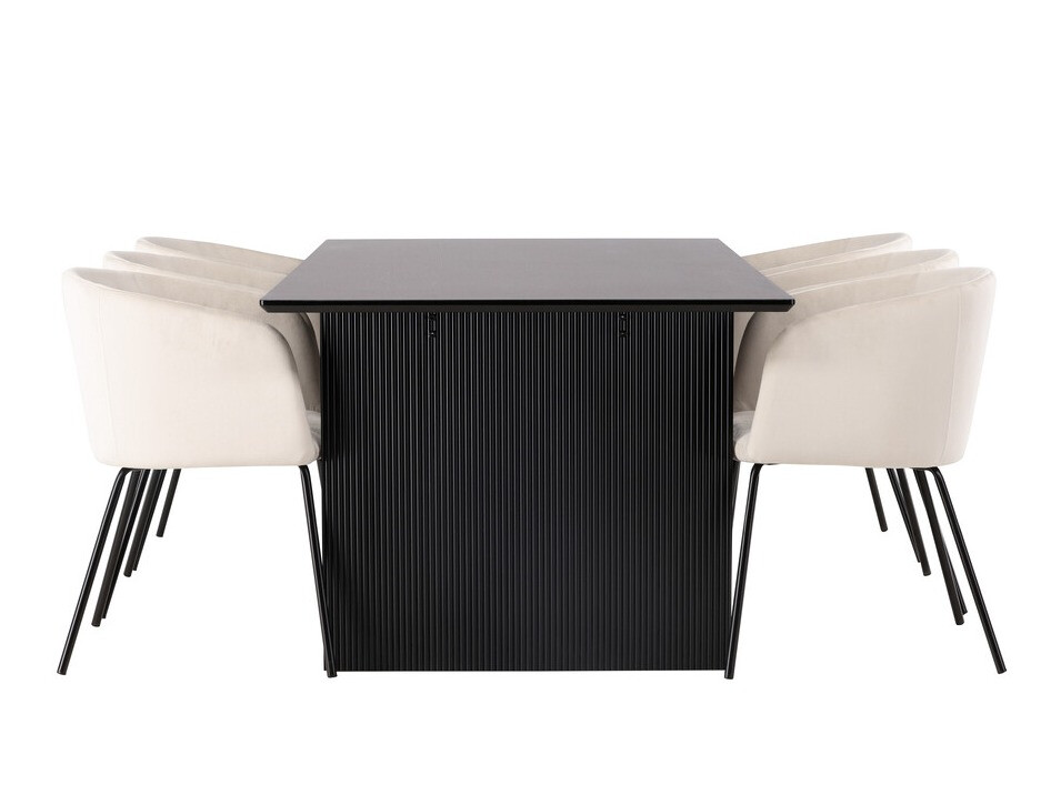 Set de mese Dallas 4182 (Crem + Negru)