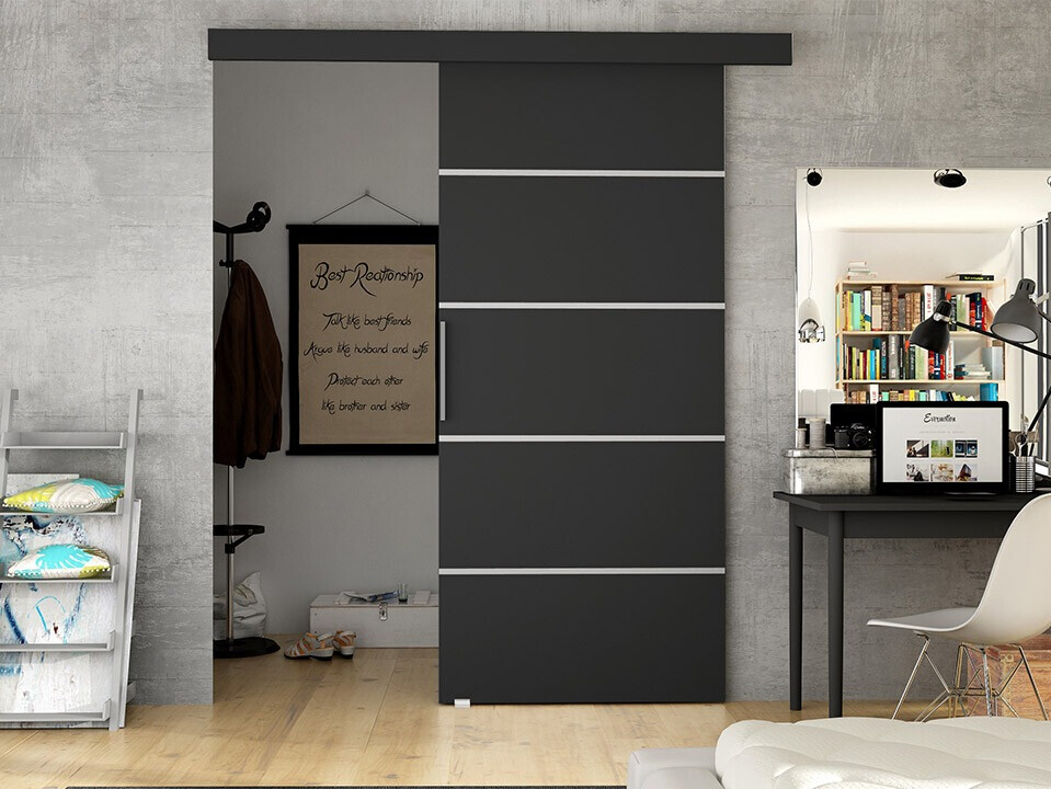 Uși glisante Closico Materia III (Negru)