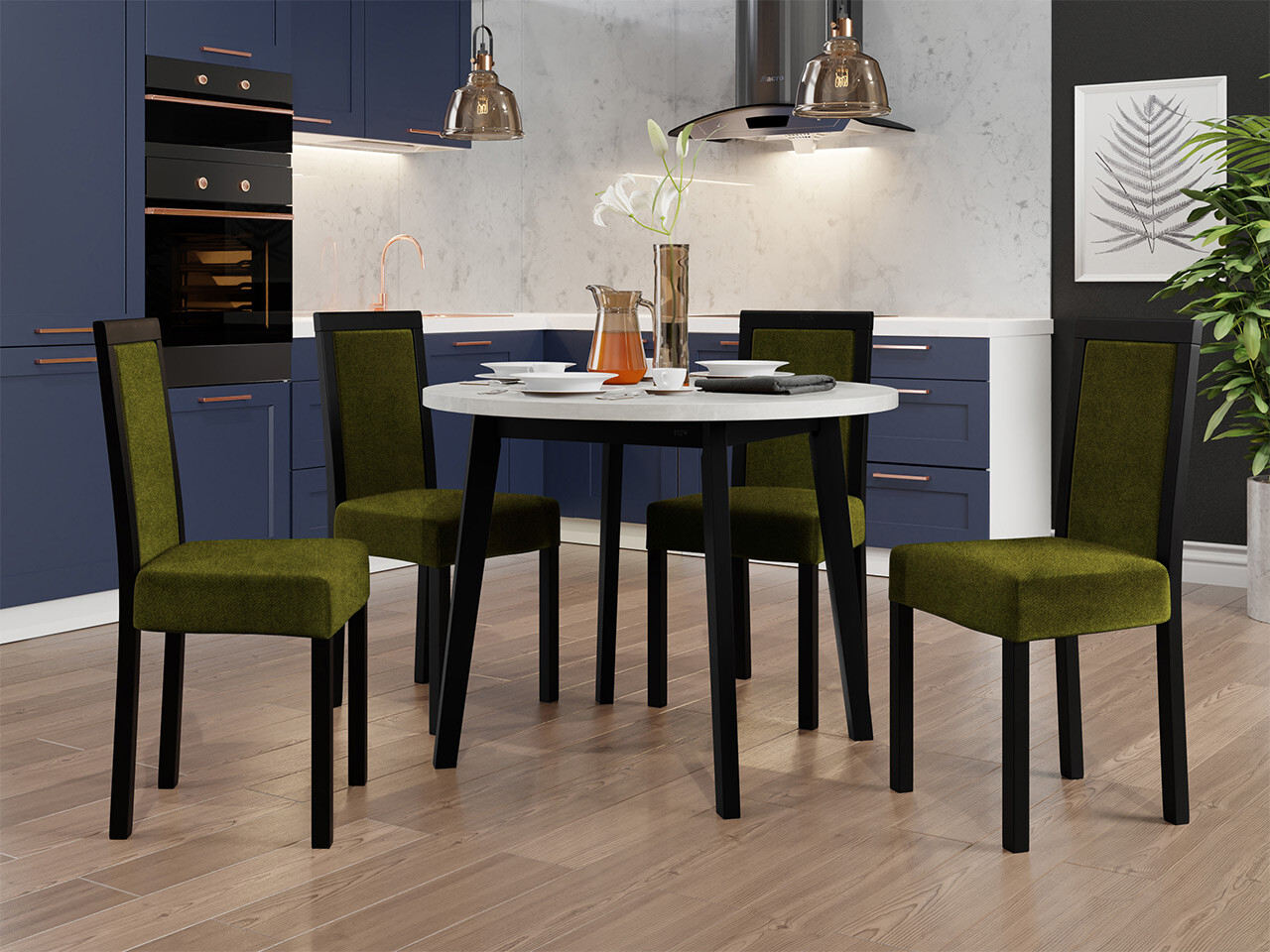 Set de mese Victorville 304 (Negru)