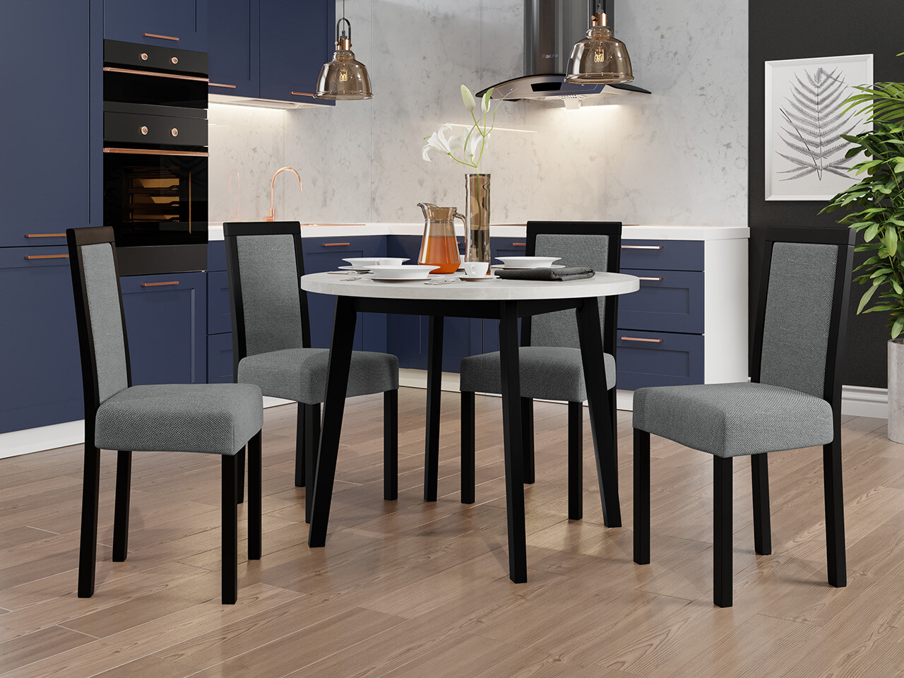 Set de mese Victorville 304 (Negru)