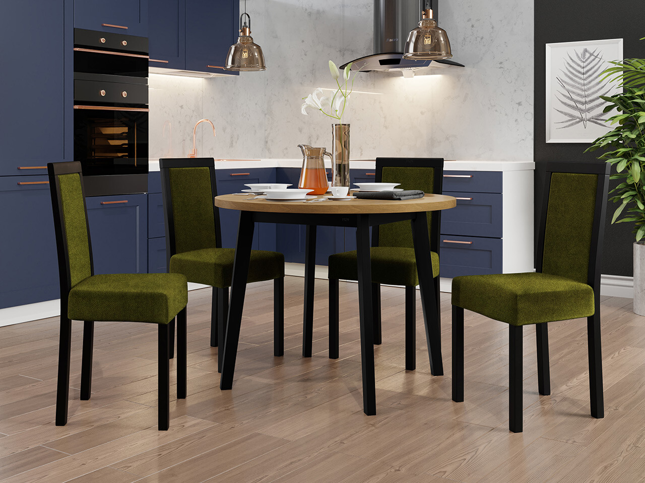 Set de mese Victorville 306 (Negru)