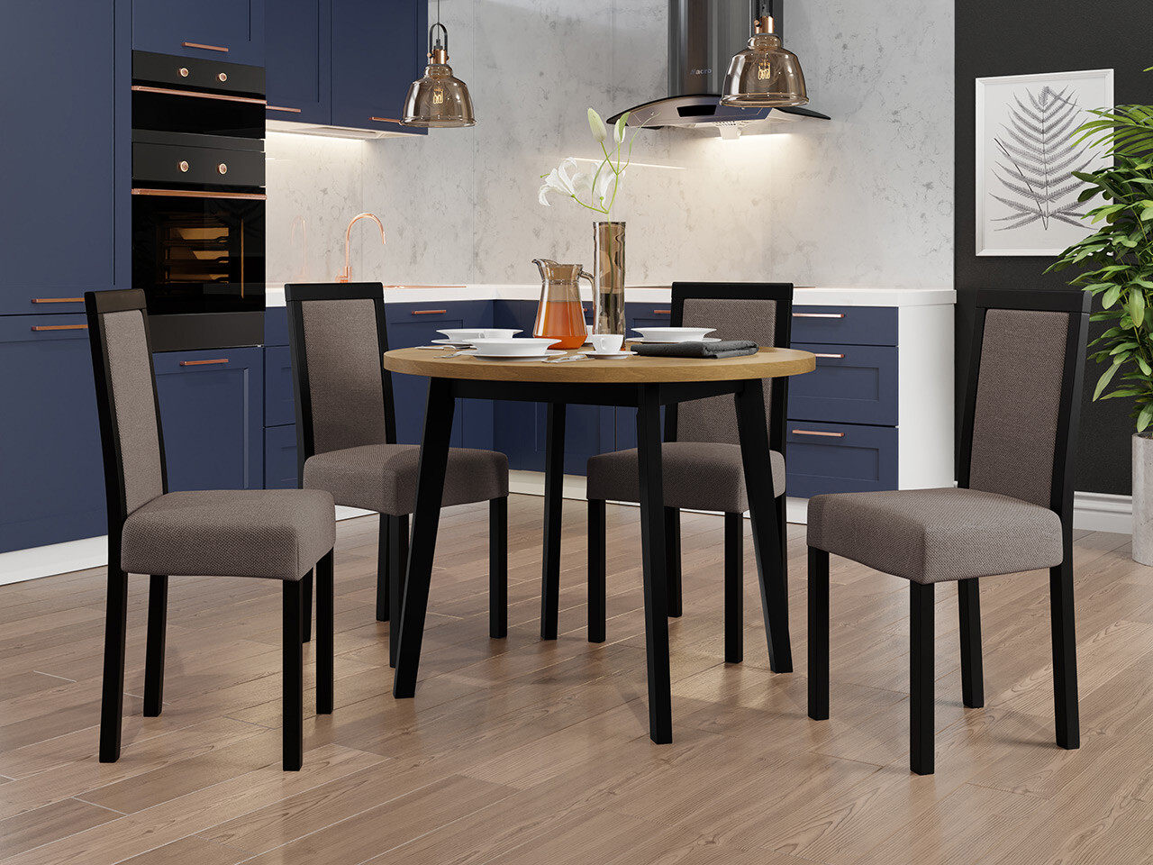 Set de mese Victorville 306 (Negru)