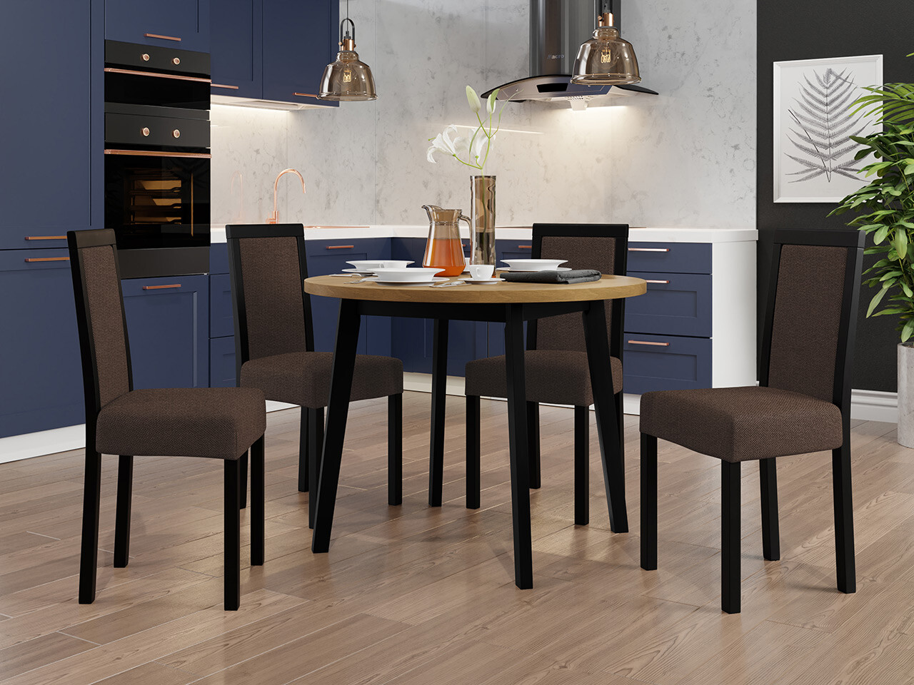 Set de mese Victorville 306 (Negru)