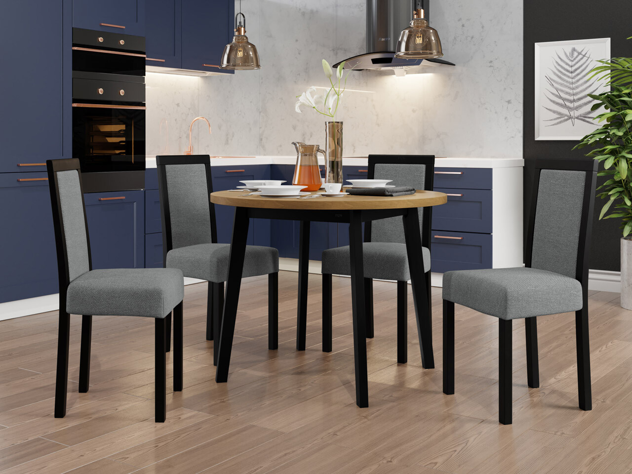 Set de mese Victorville 306 (Negru)