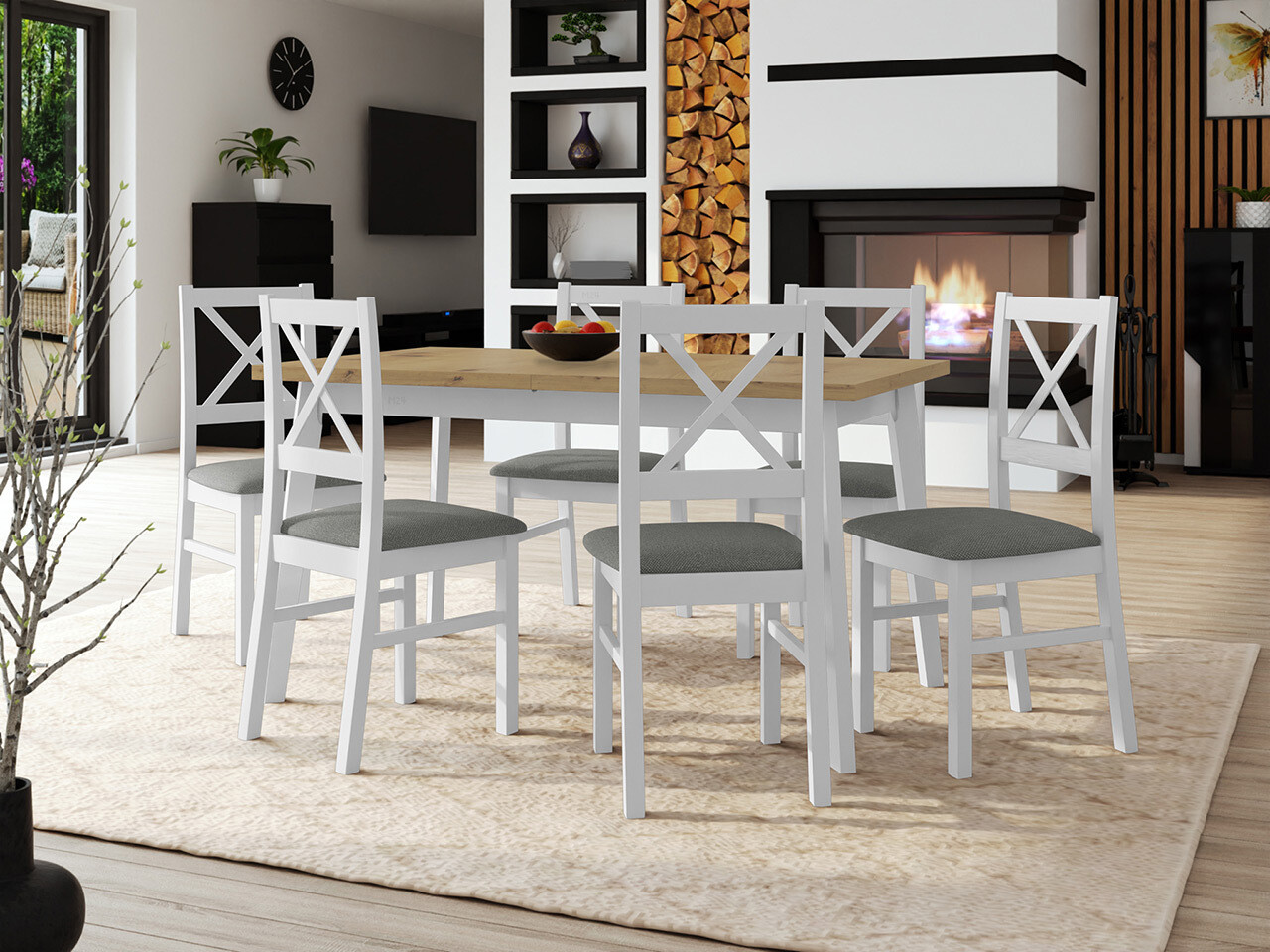 Set de mese Victorville 316 (Alb)