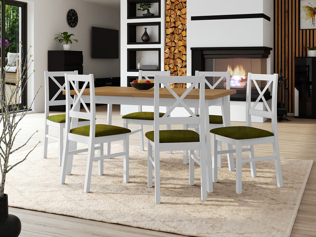 Set de mese Victorville 317 (Alb)