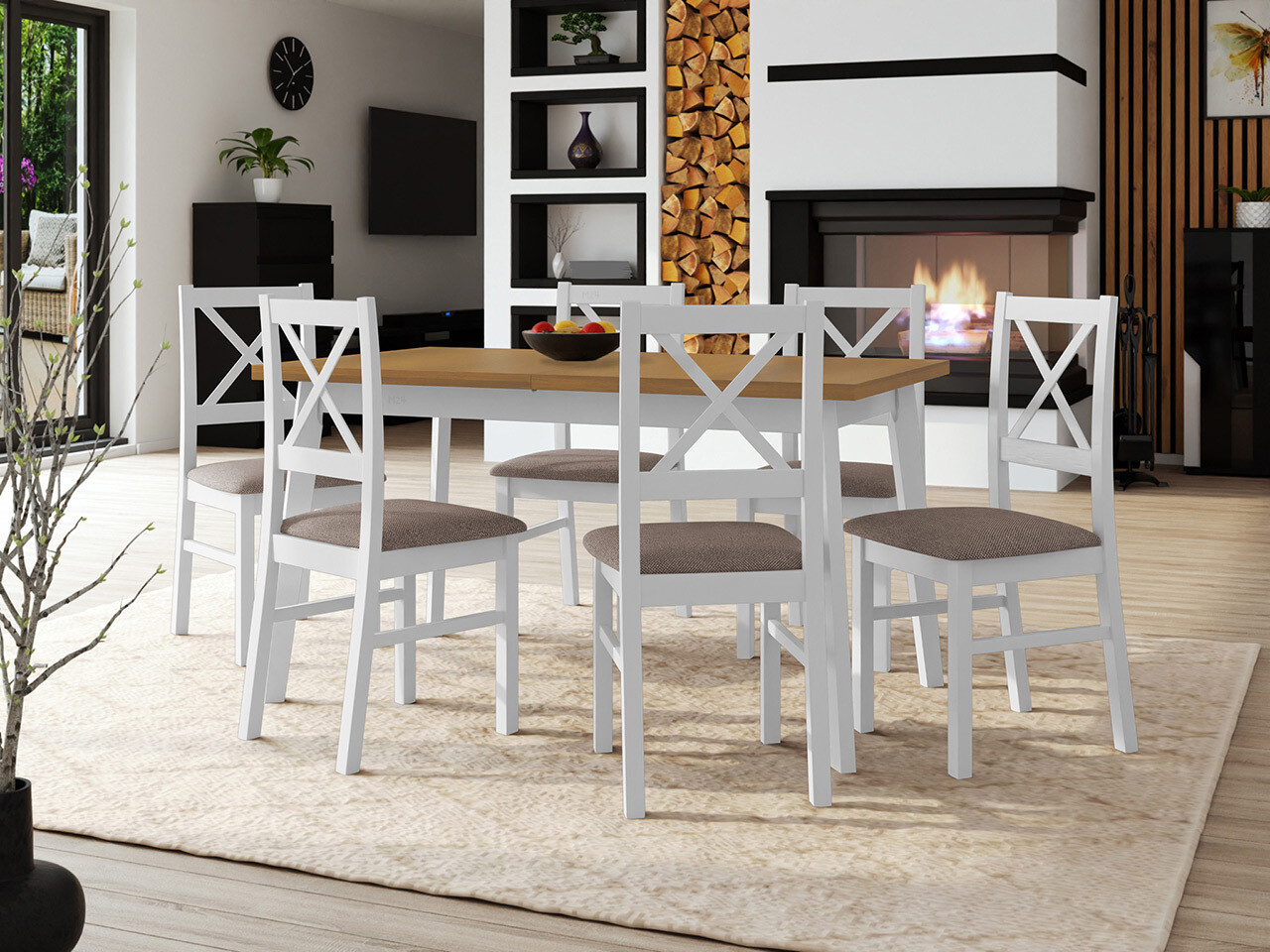 Set de mese Victorville 317 (Alb)