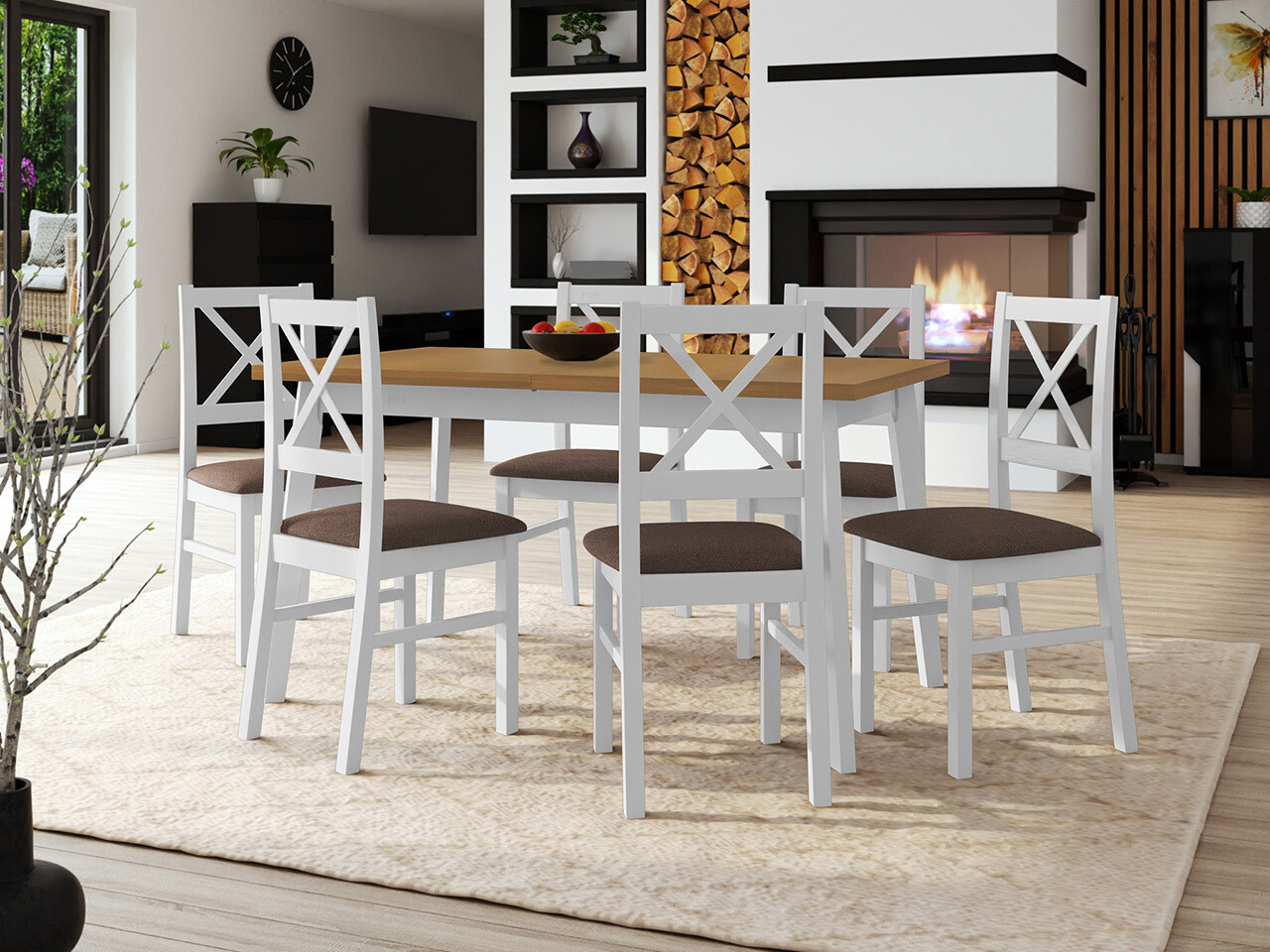 Set de mese Victorville 317 (Alb)