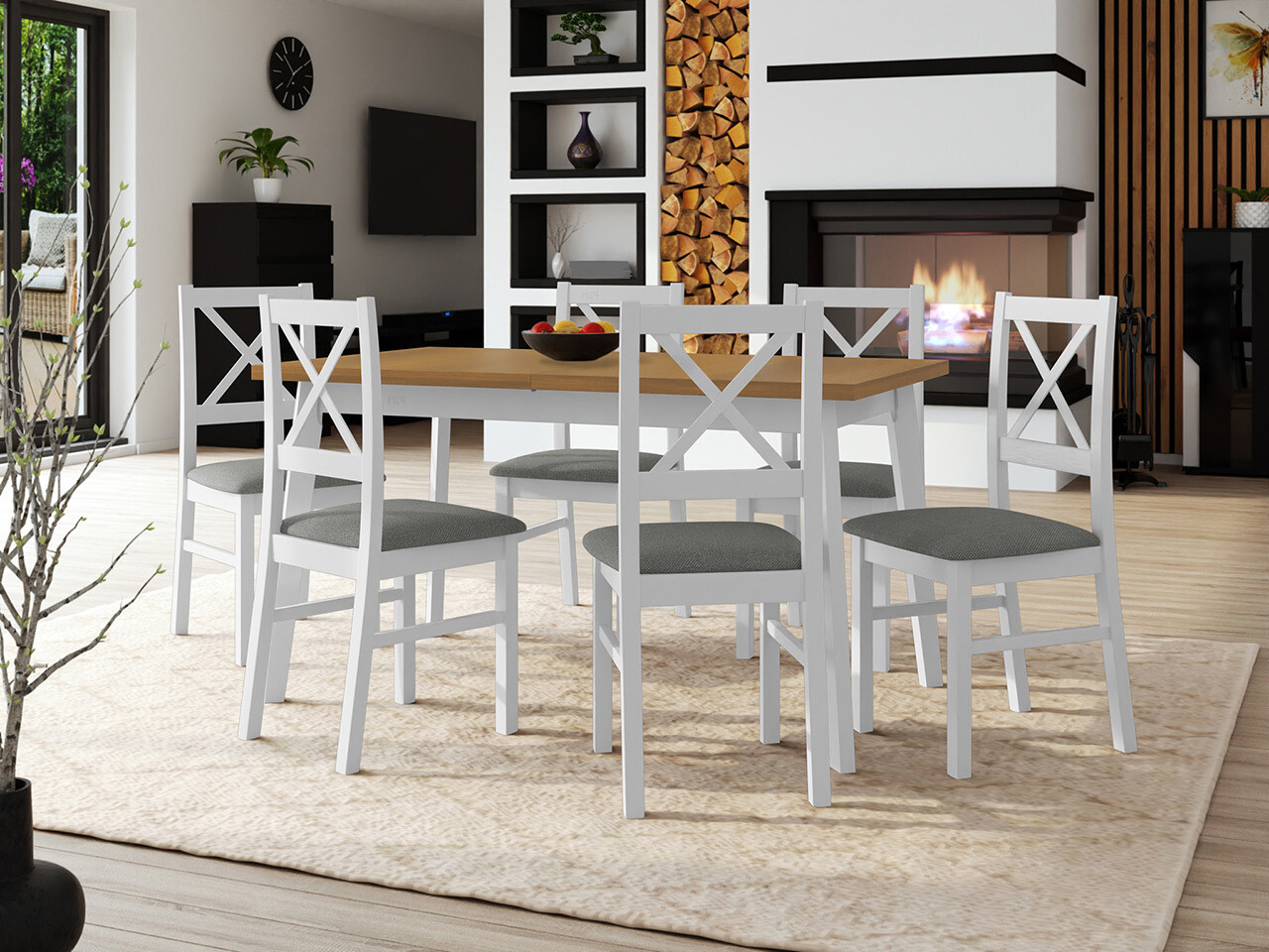Set de mese Victorville 317 (Alb)