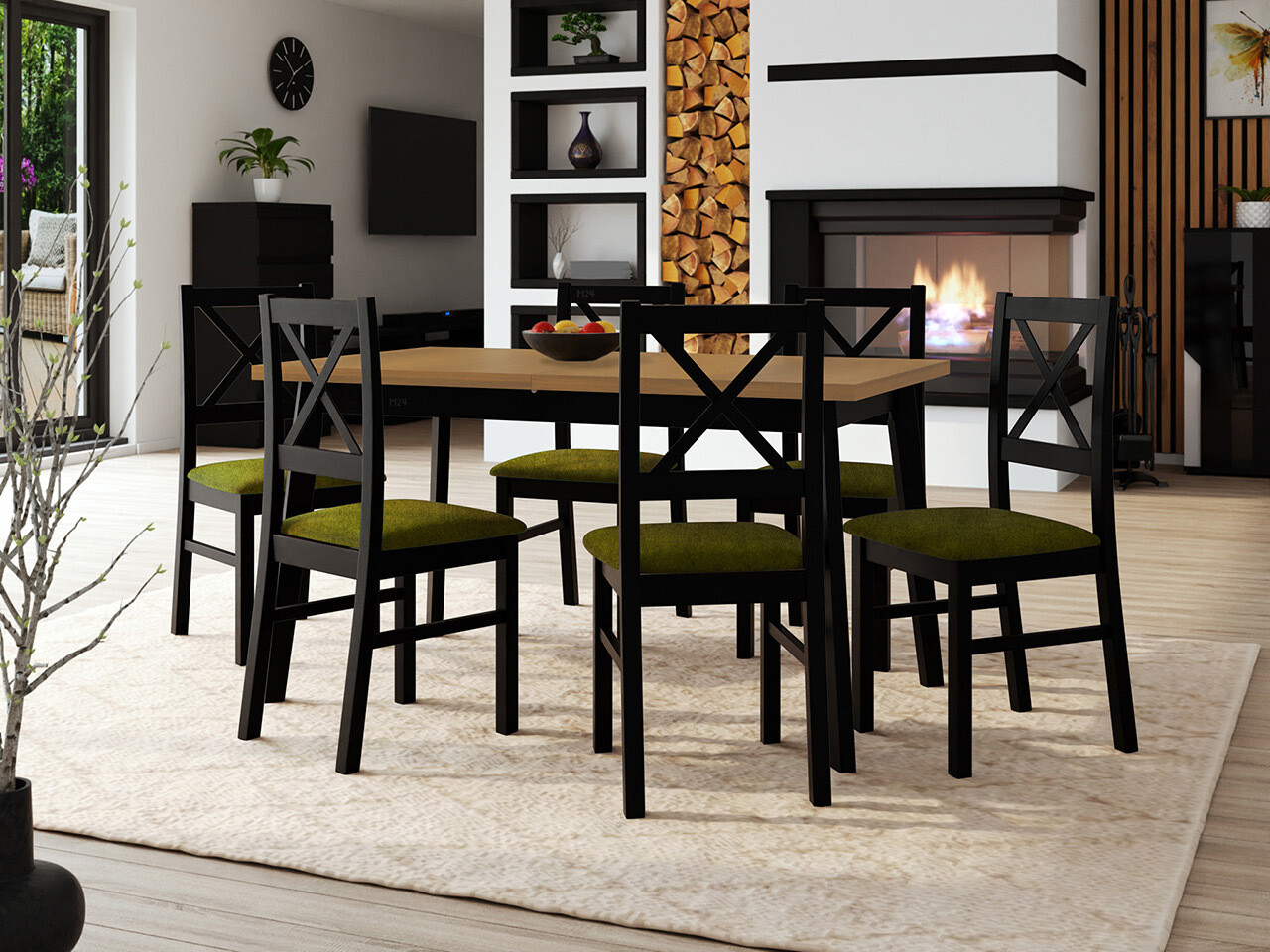 Set de mese Victorville 317 (Negru)