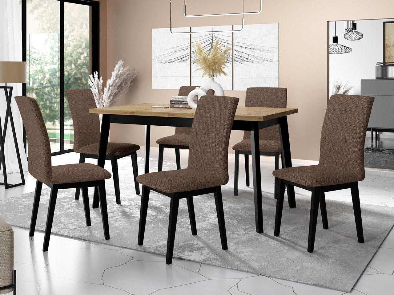 Set de mese Victorville 321 (Negru)
