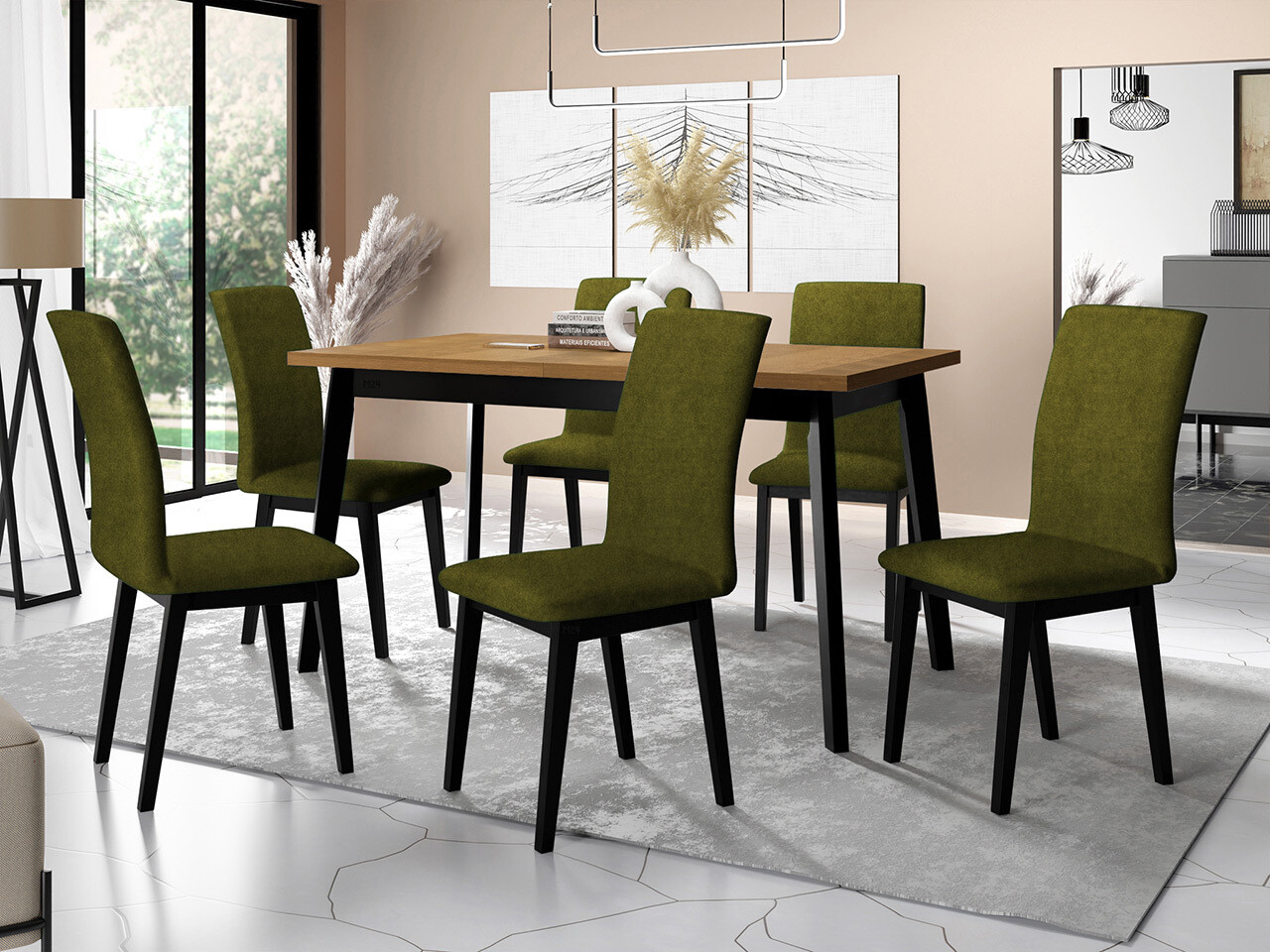 Set de mese Victorville 322 (Negru)