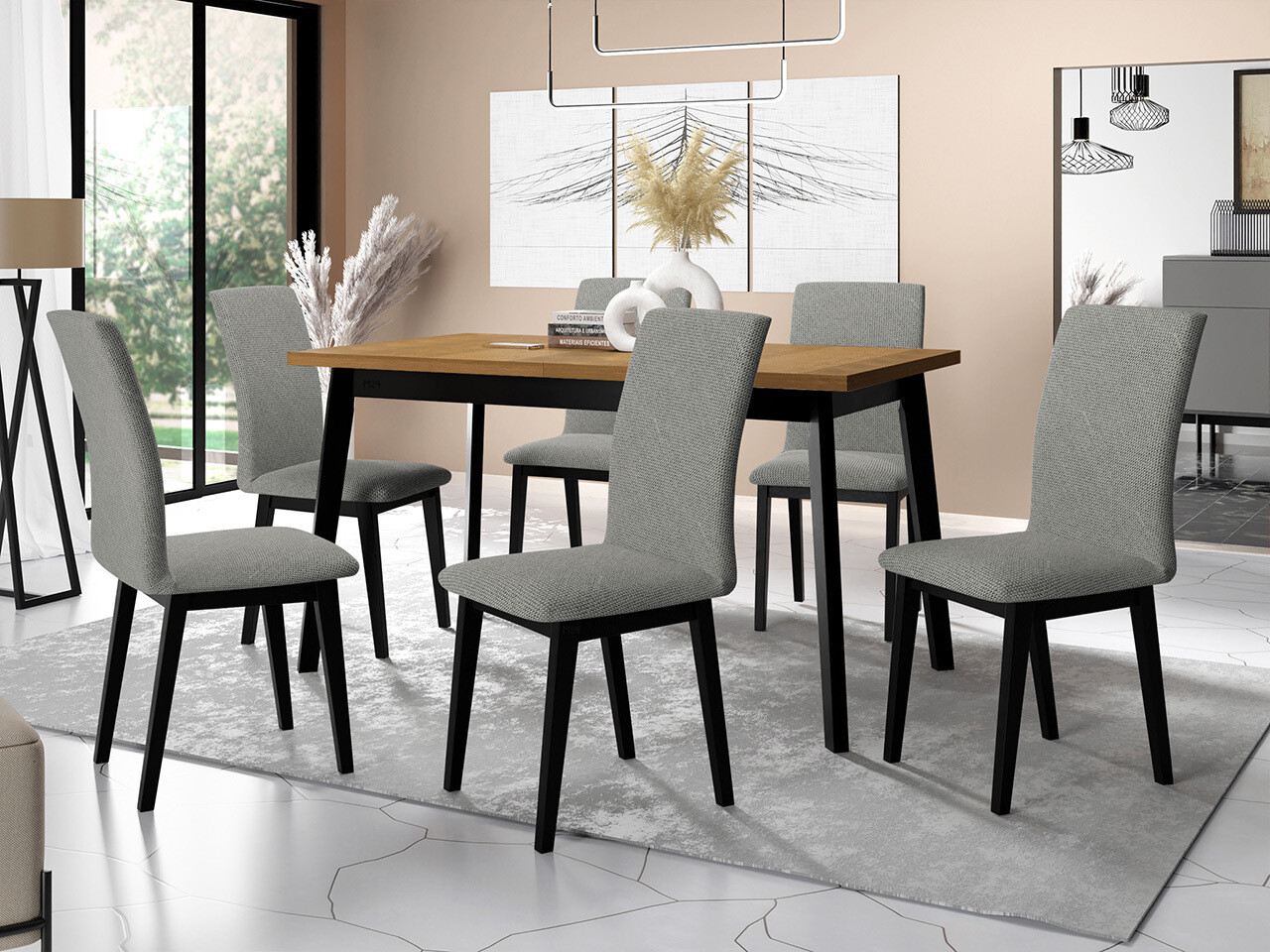 Set de mese Victorville 322 (Negru)