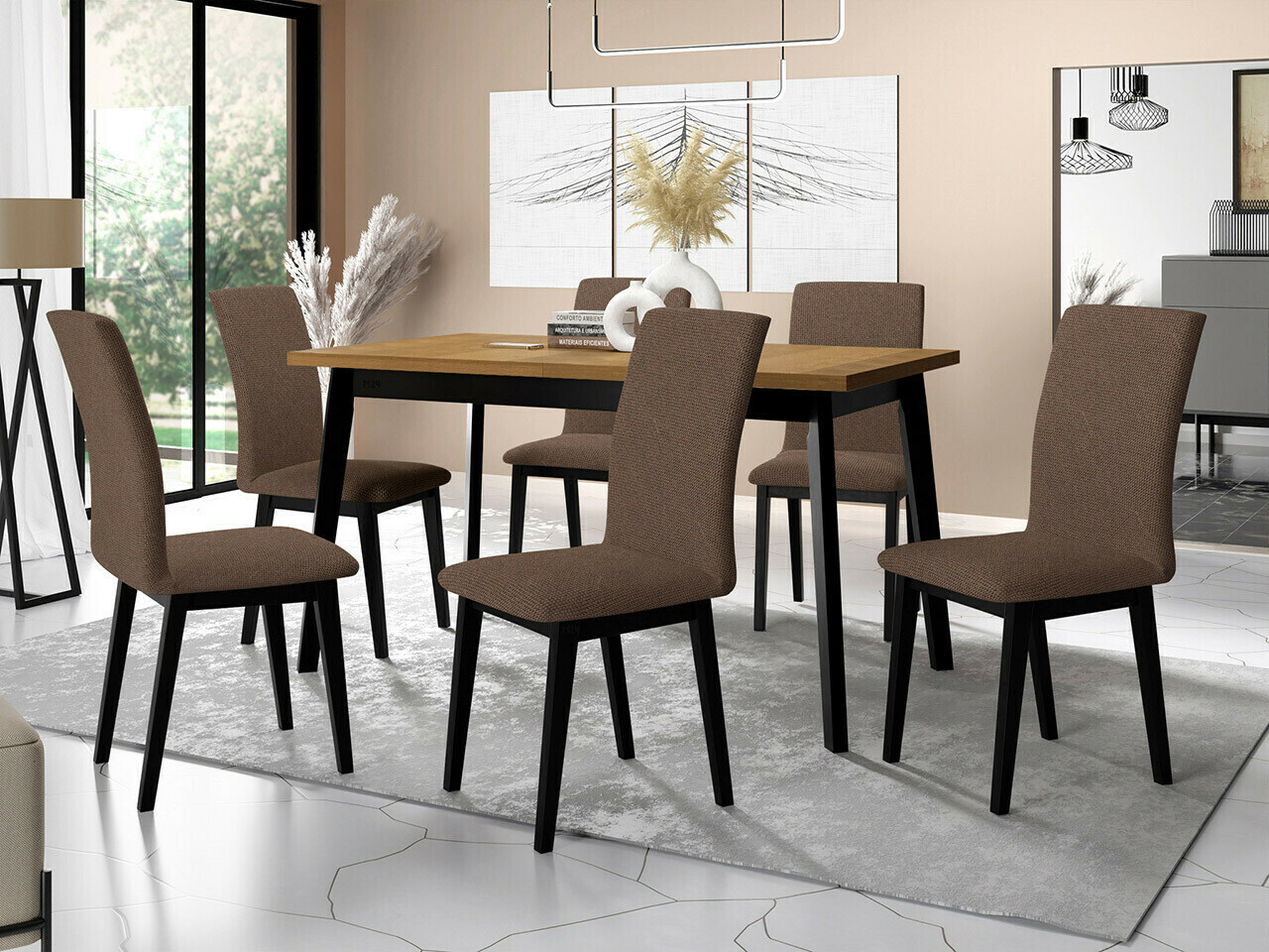 Set de mese Victorville 322 (Negru)