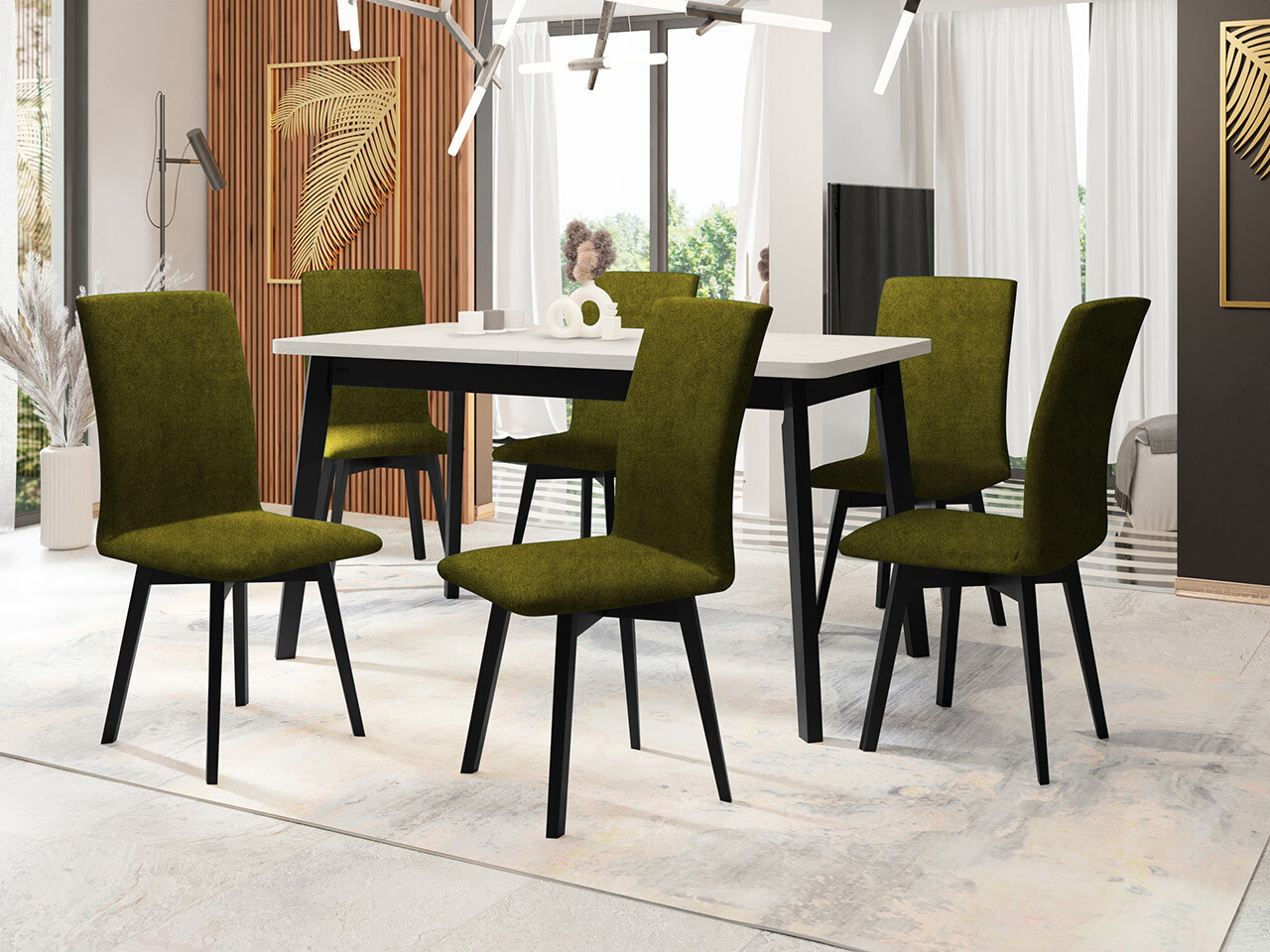 Set de mese Victorville 323 (Negru)