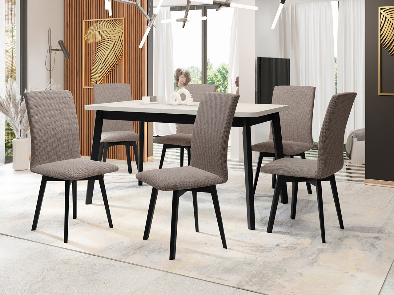 Set de mese Victorville 323 (Negru)