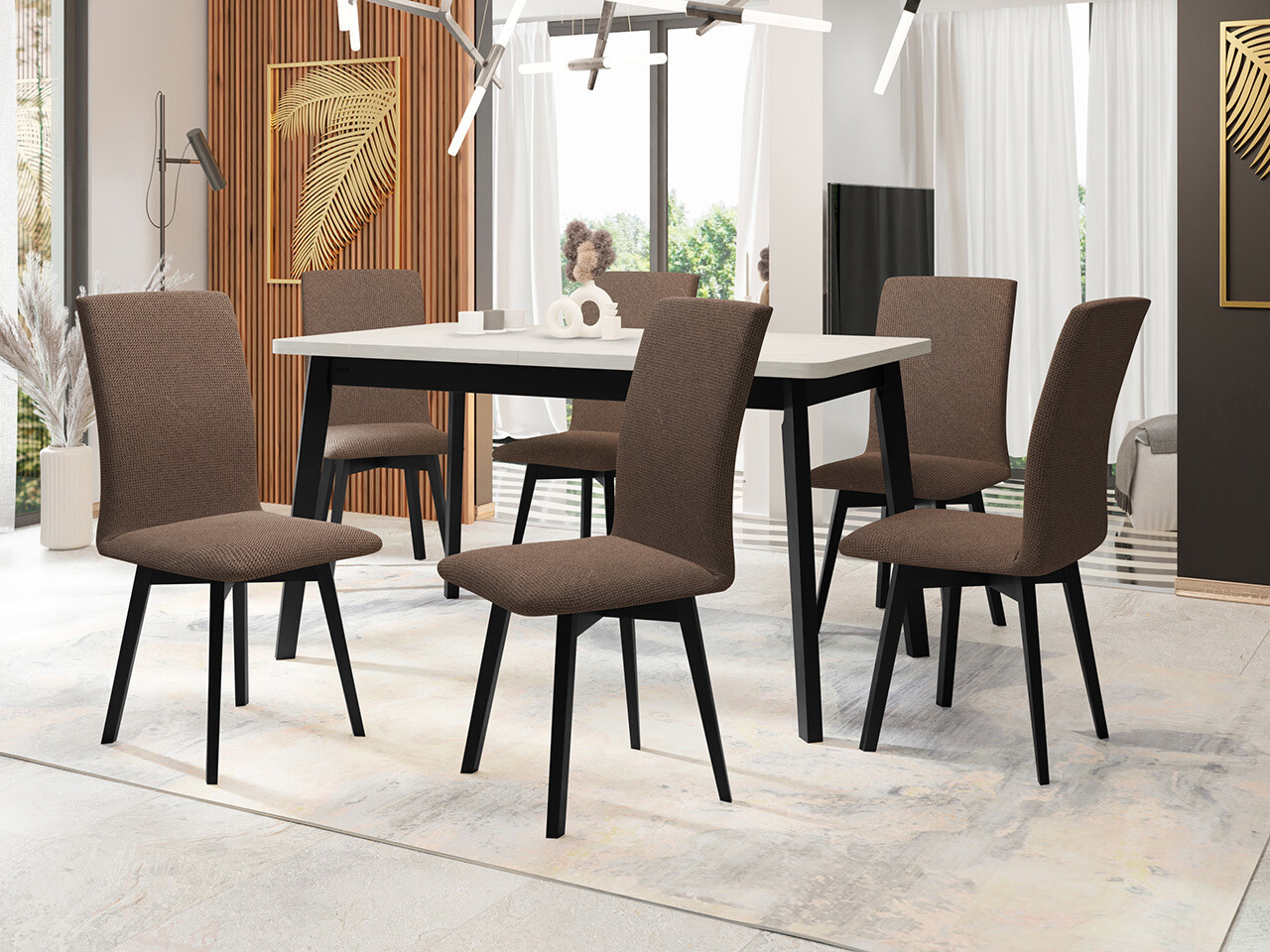 Set de mese Victorville 323 (Negru)