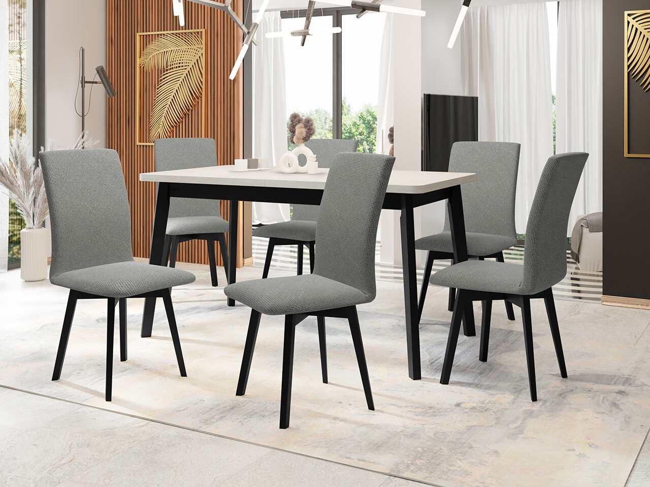 Set de mese Victorville 323 (Negru)