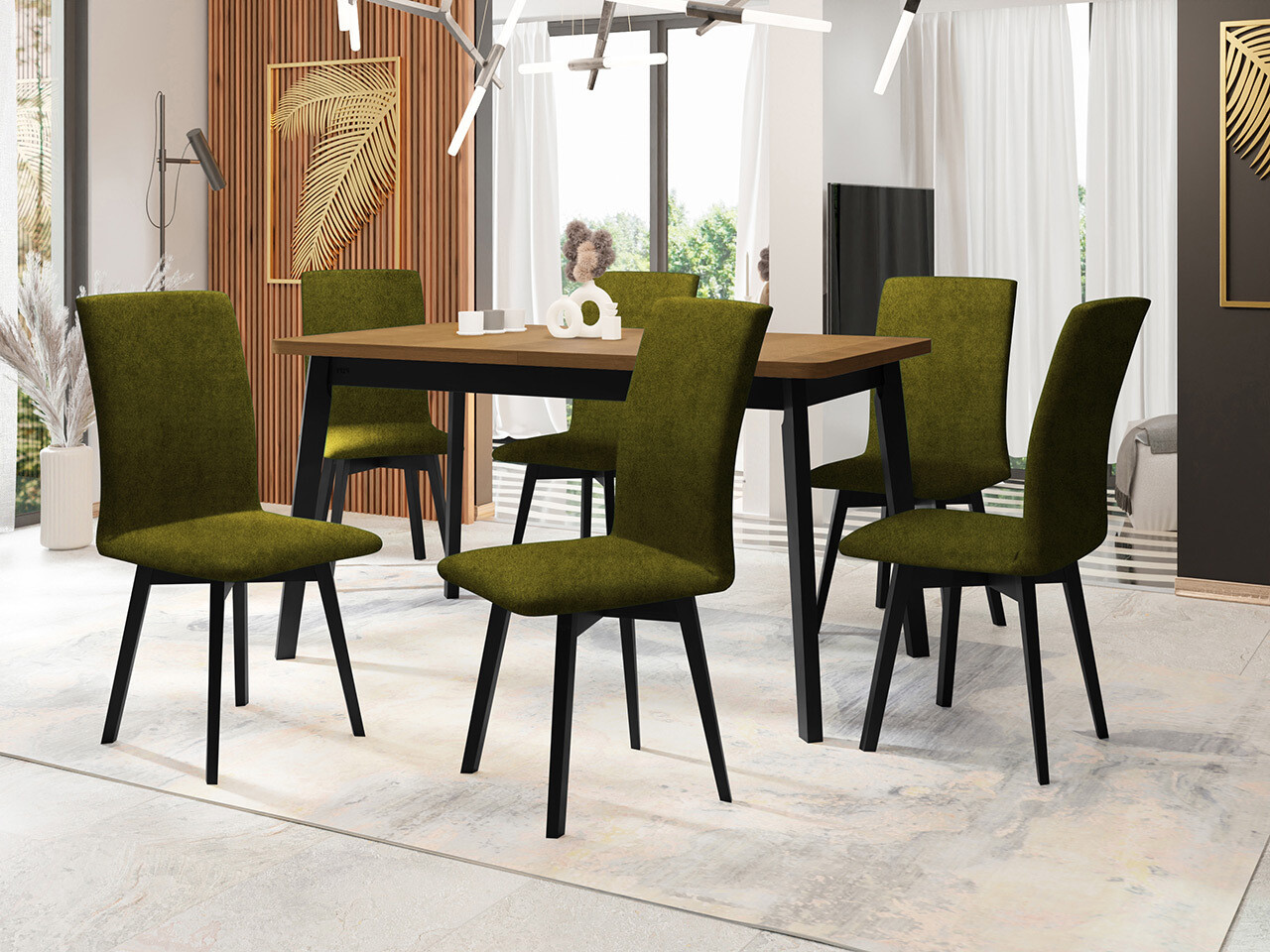 Set de mese Victorville 324 (Negru)