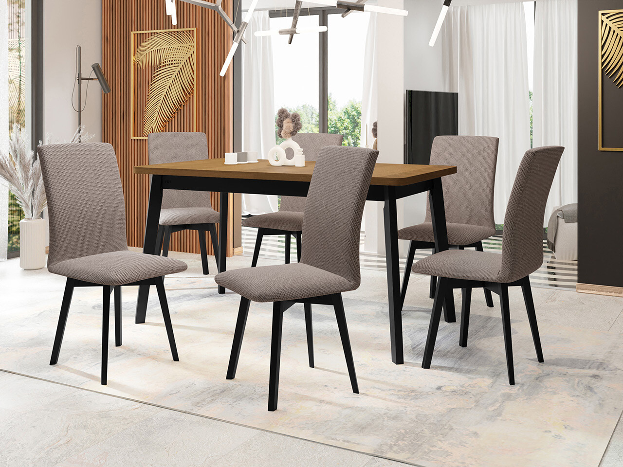 Set de mese Victorville 324 (Negru)