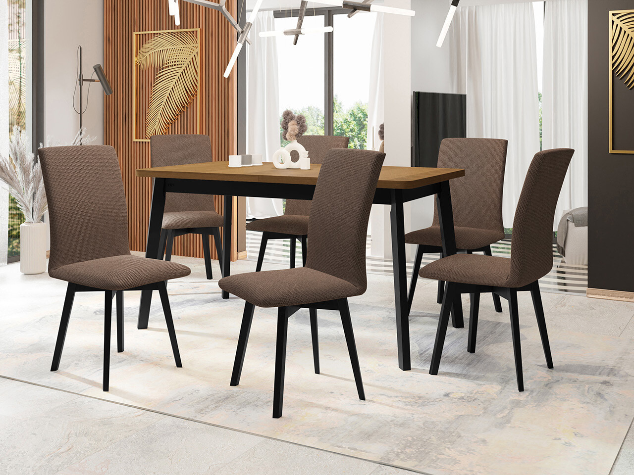 Set de mese Victorville 324 (Negru)