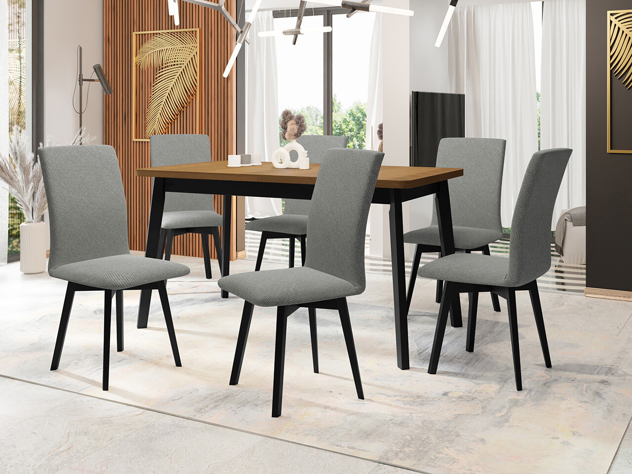 Set de mese Victorville 324 (Negru)