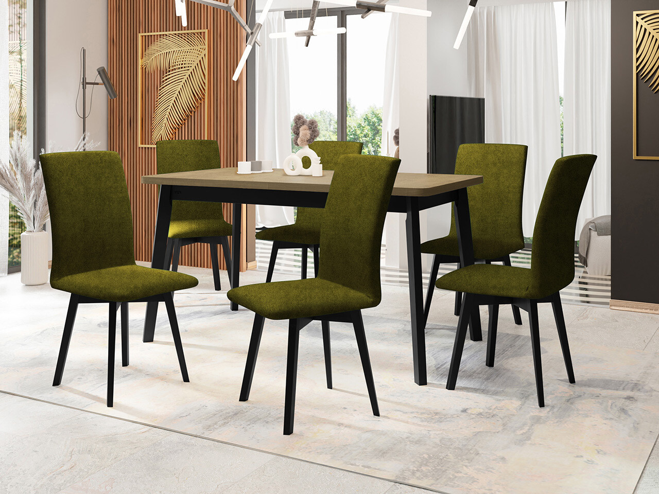 Set de mese Victorville 325 (Negru)