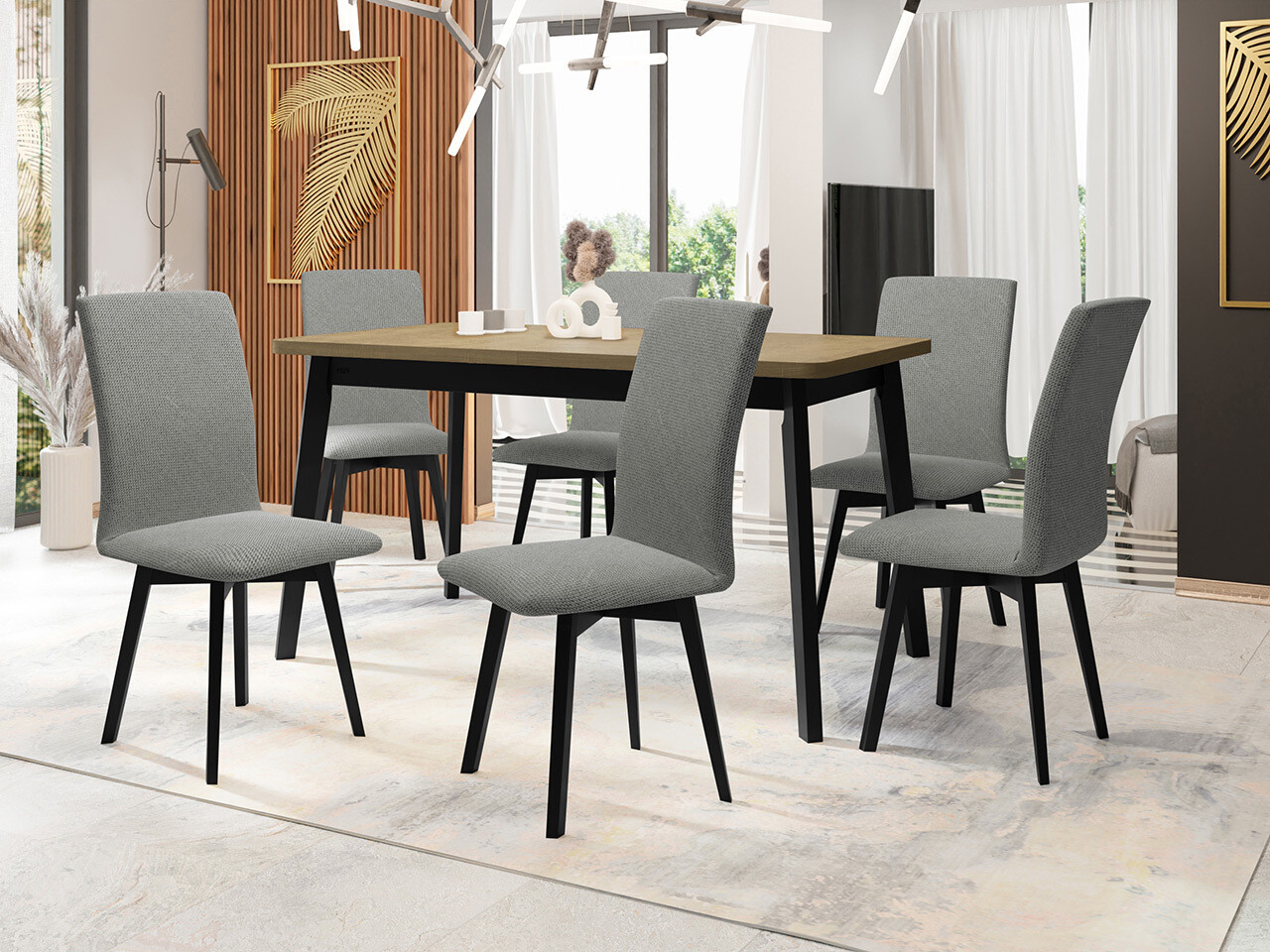 Set de mese Victorville 325 (Negru)