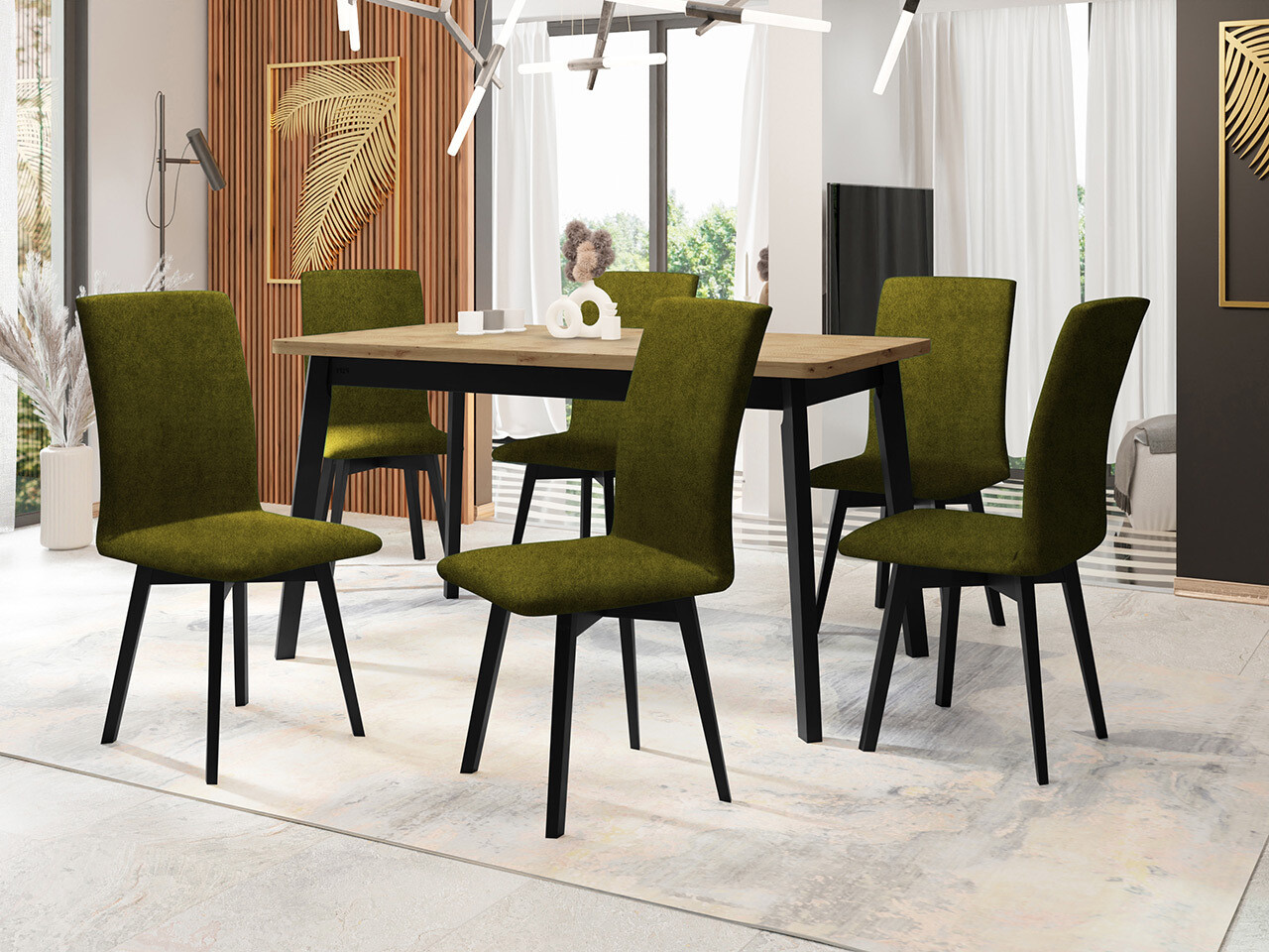 Set de mese Victorville 326 (Negru)