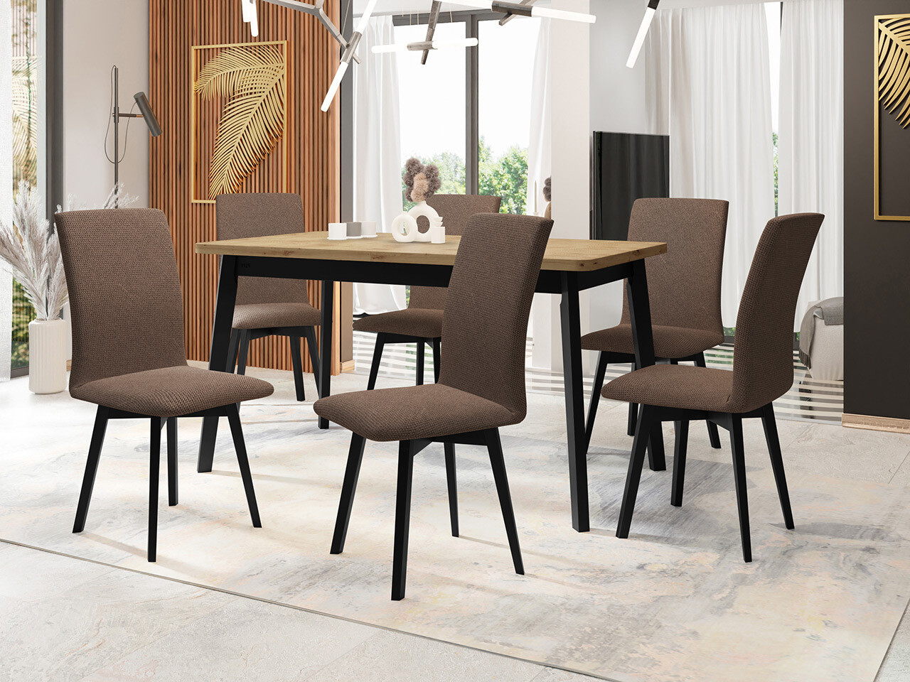 Set de mese Victorville 326 (Negru)