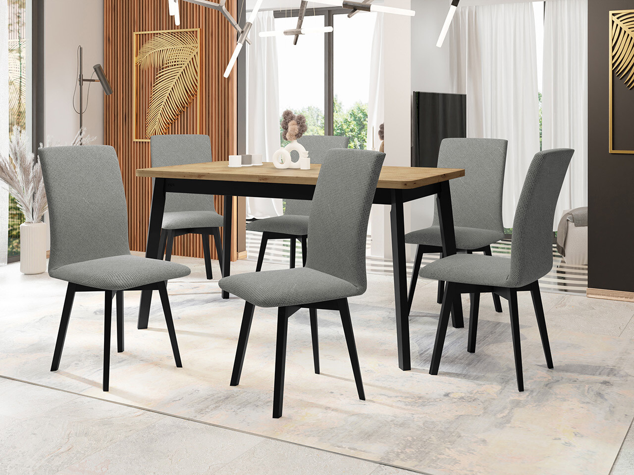 Set de mese Victorville 326 (Negru)