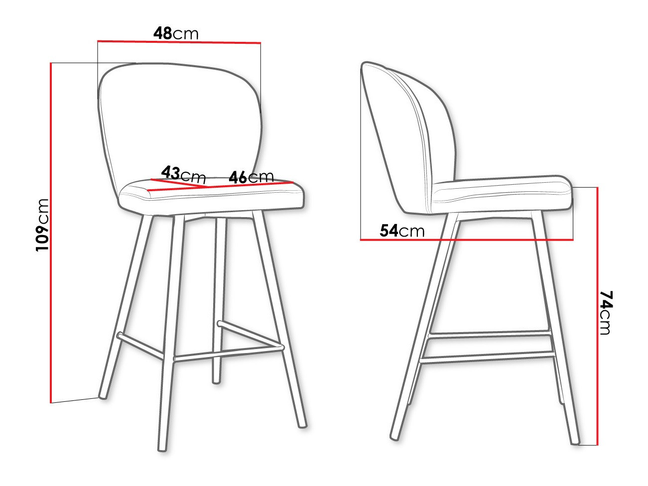 Scaun bar Jackson 101 (Magic Velvet 2219)