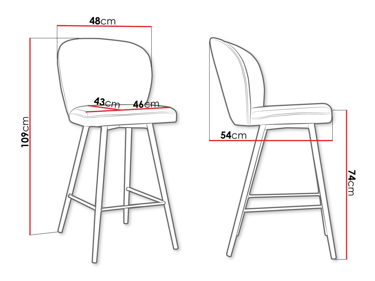 Scaun bar Jackson 101 (Magic Velvet 2240)