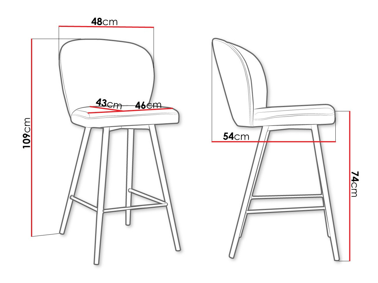 Scaun bar Jackson 101 (Magic Velvet 2258)