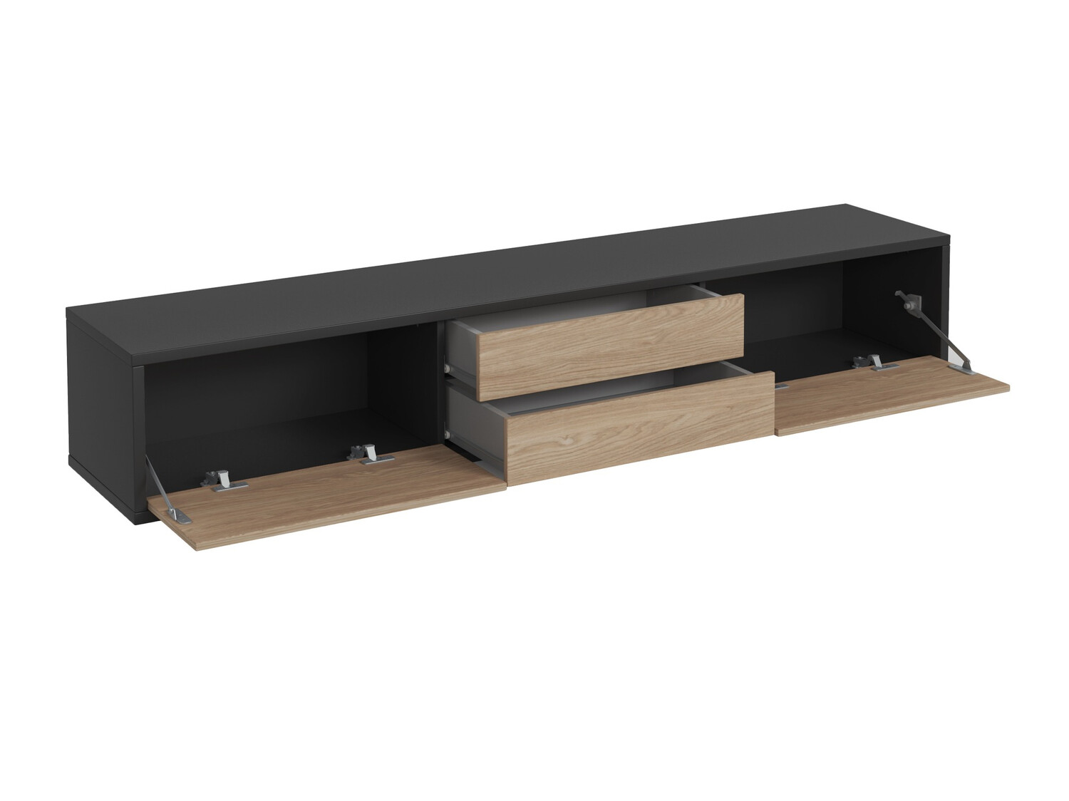 Comodă TV Austin 325 (Antracit + Stejar)