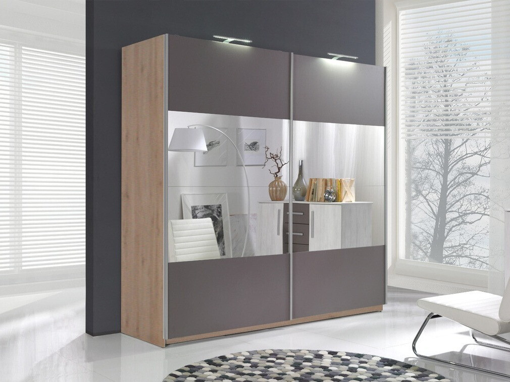 Dulap Murrieta 136 (Stejar San Remo + Gri)