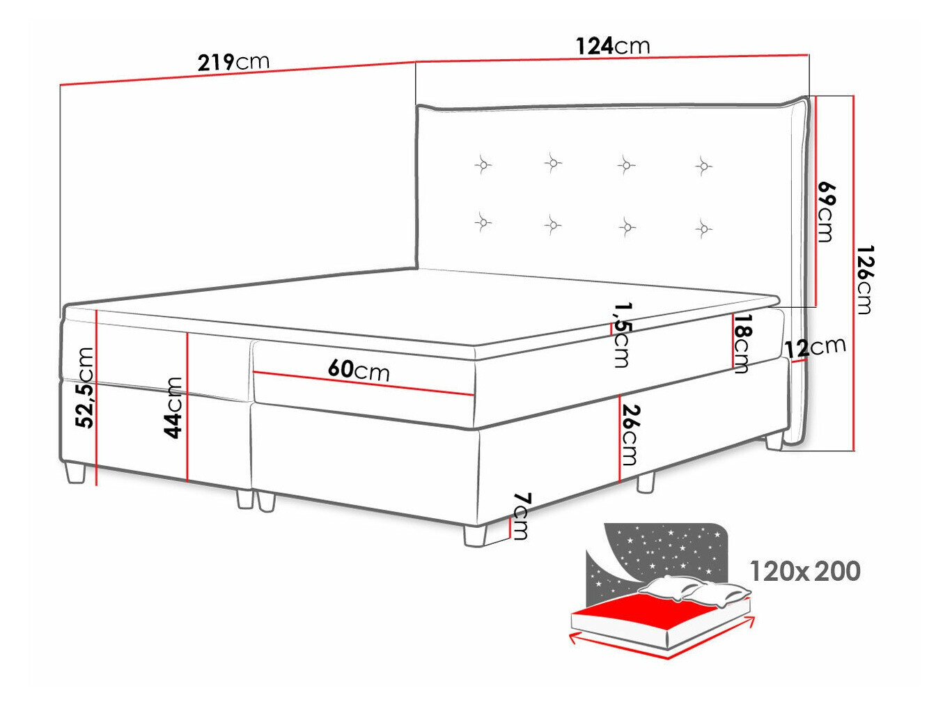 Pat boxspring Titulus (Zetta 297)