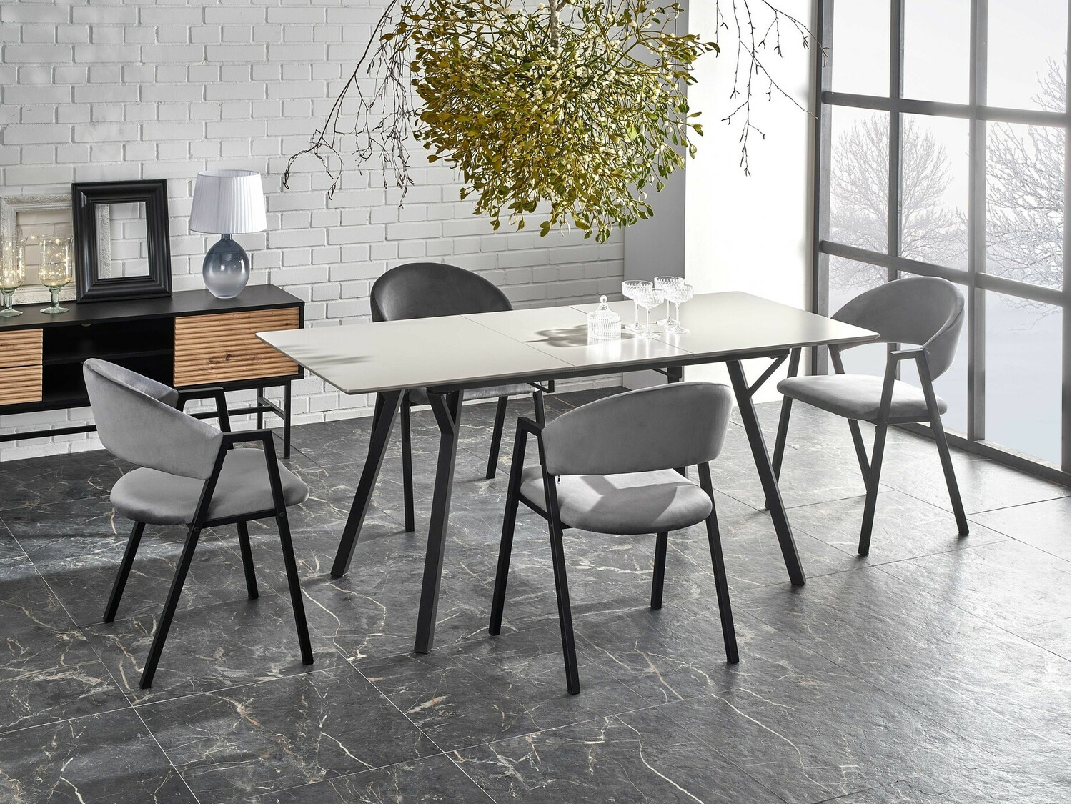 Scaun Houston 1348 (Gri + Negru)