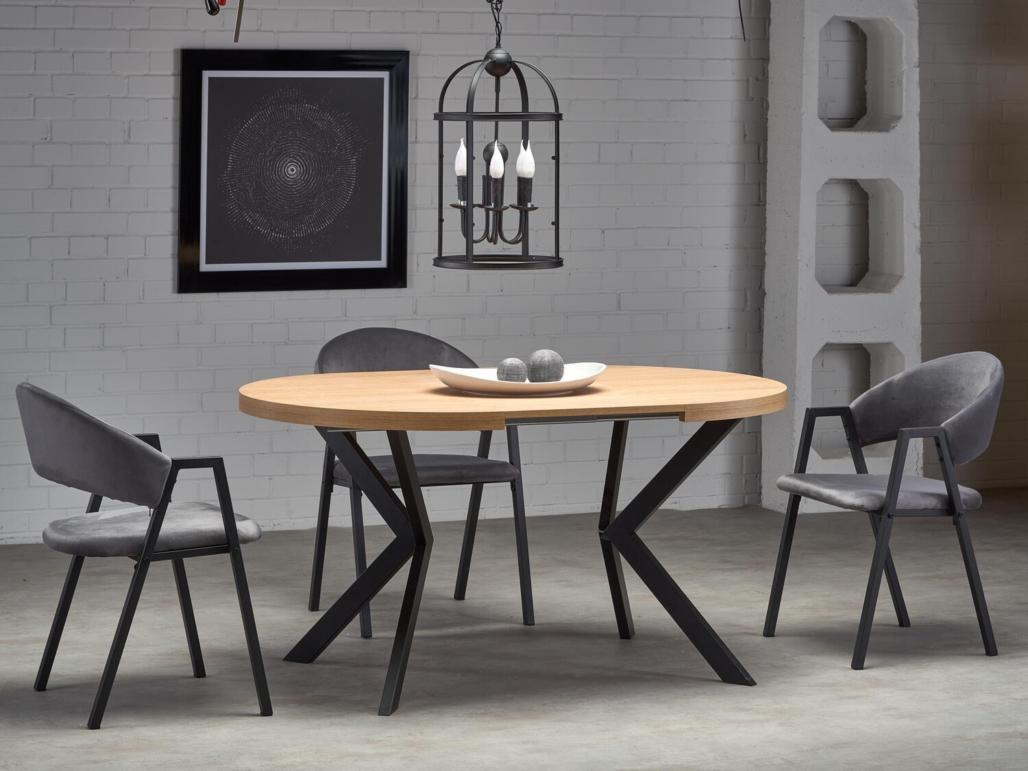 Scaun Houston 1348 (Gri + Negru)