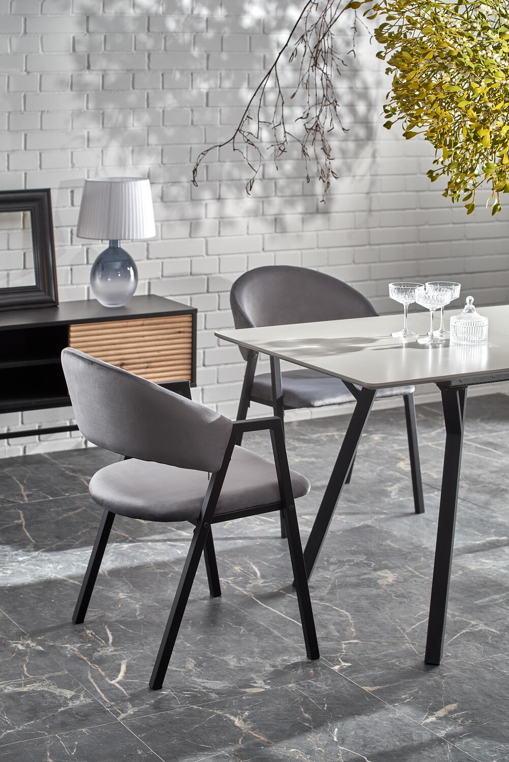 Scaun Houston 1348 (Gri + Negru)