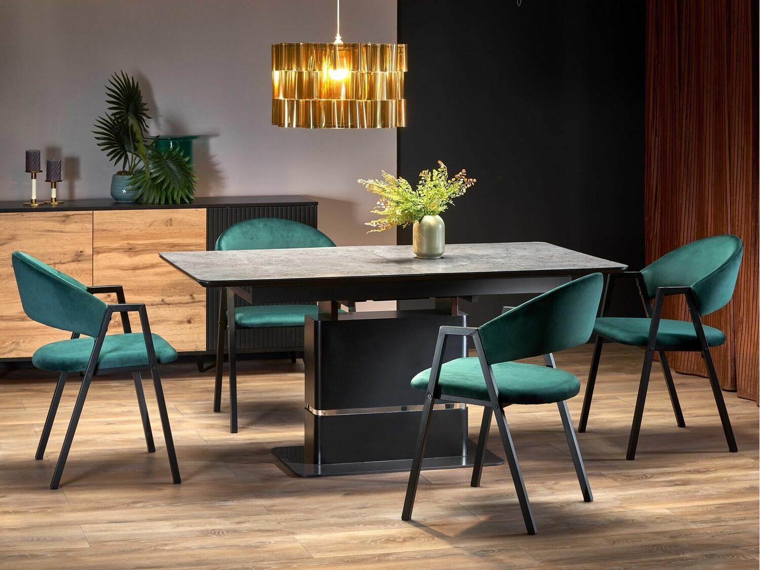 Scaun Houston 1348 (Verde închis + Negru)