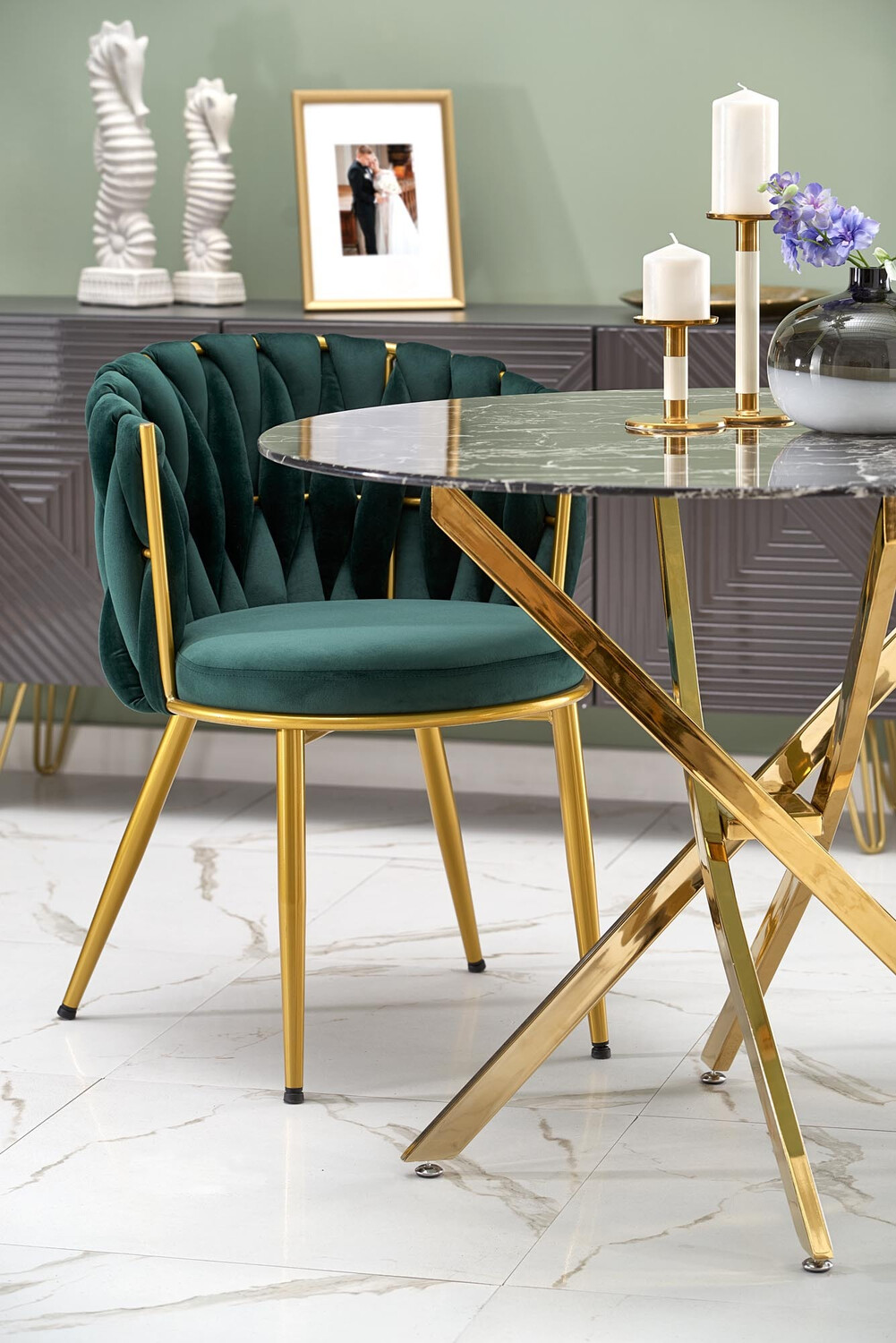Scaun Houston 1506 (Verde + Auriu)