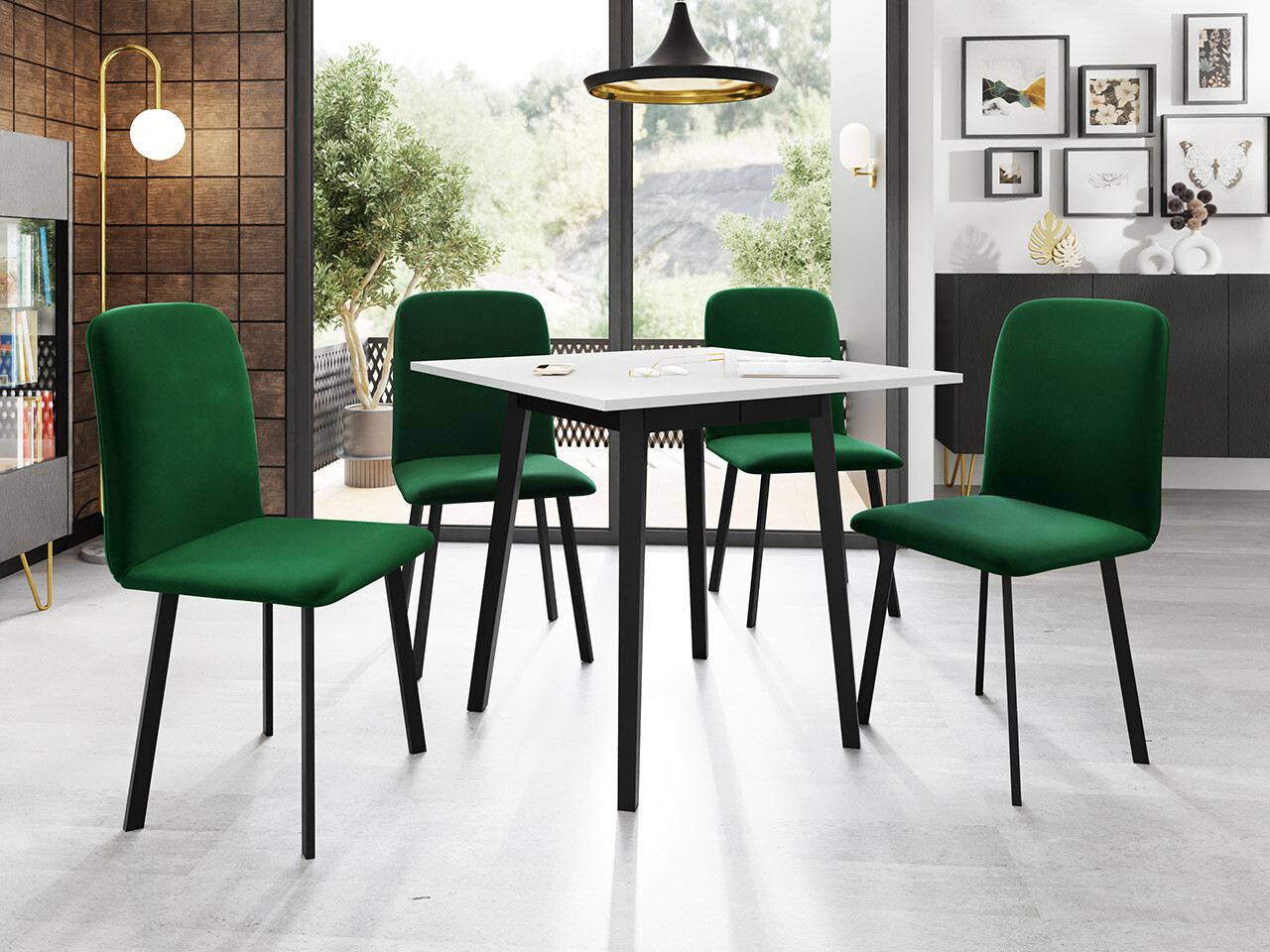 Set de mese Edmond 116 (Alb + Negru)