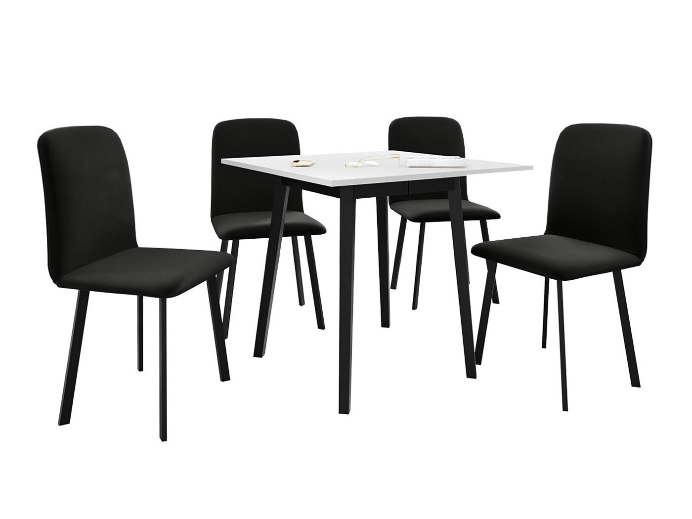 Set de mese Edmond 116 (Alb + Negru)