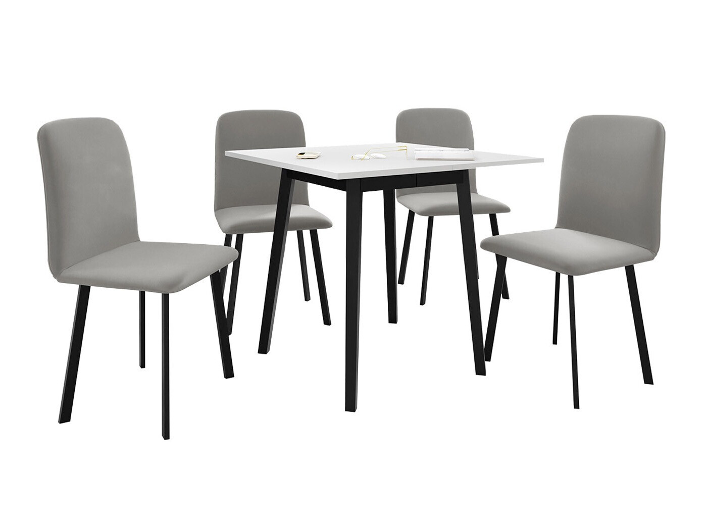 Set de mese Edmond 116 (Alb + Negru)