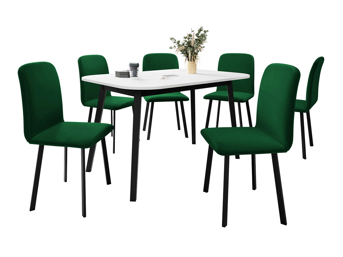 Set de mese Edmond 117 (Alb + Negru)