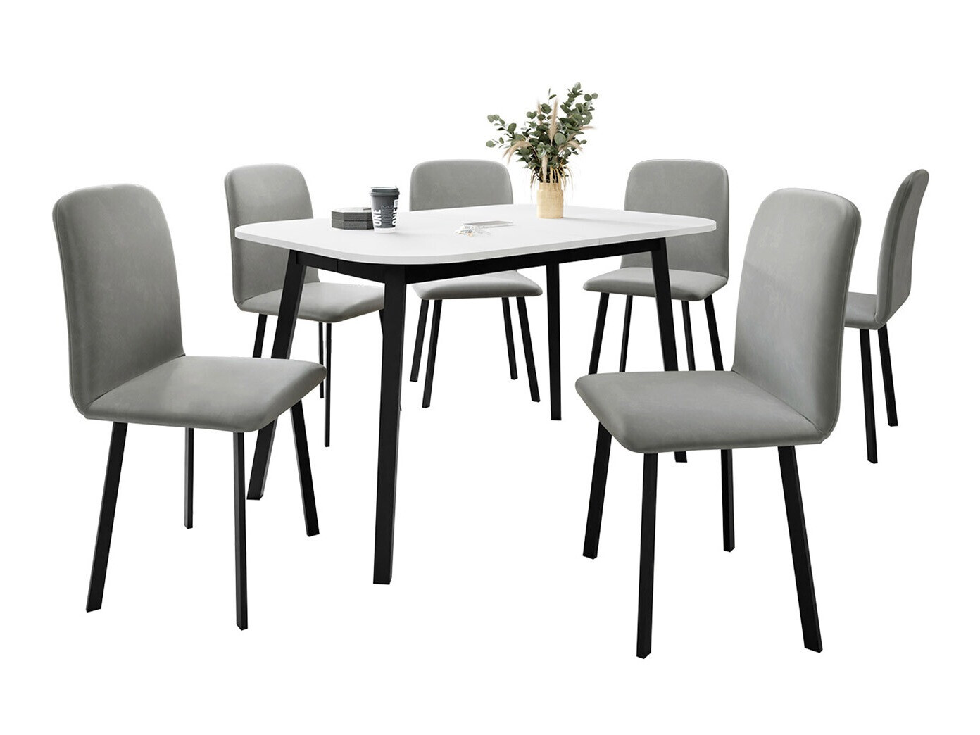 Set de mese Edmond 117 (Alb + Negru)
