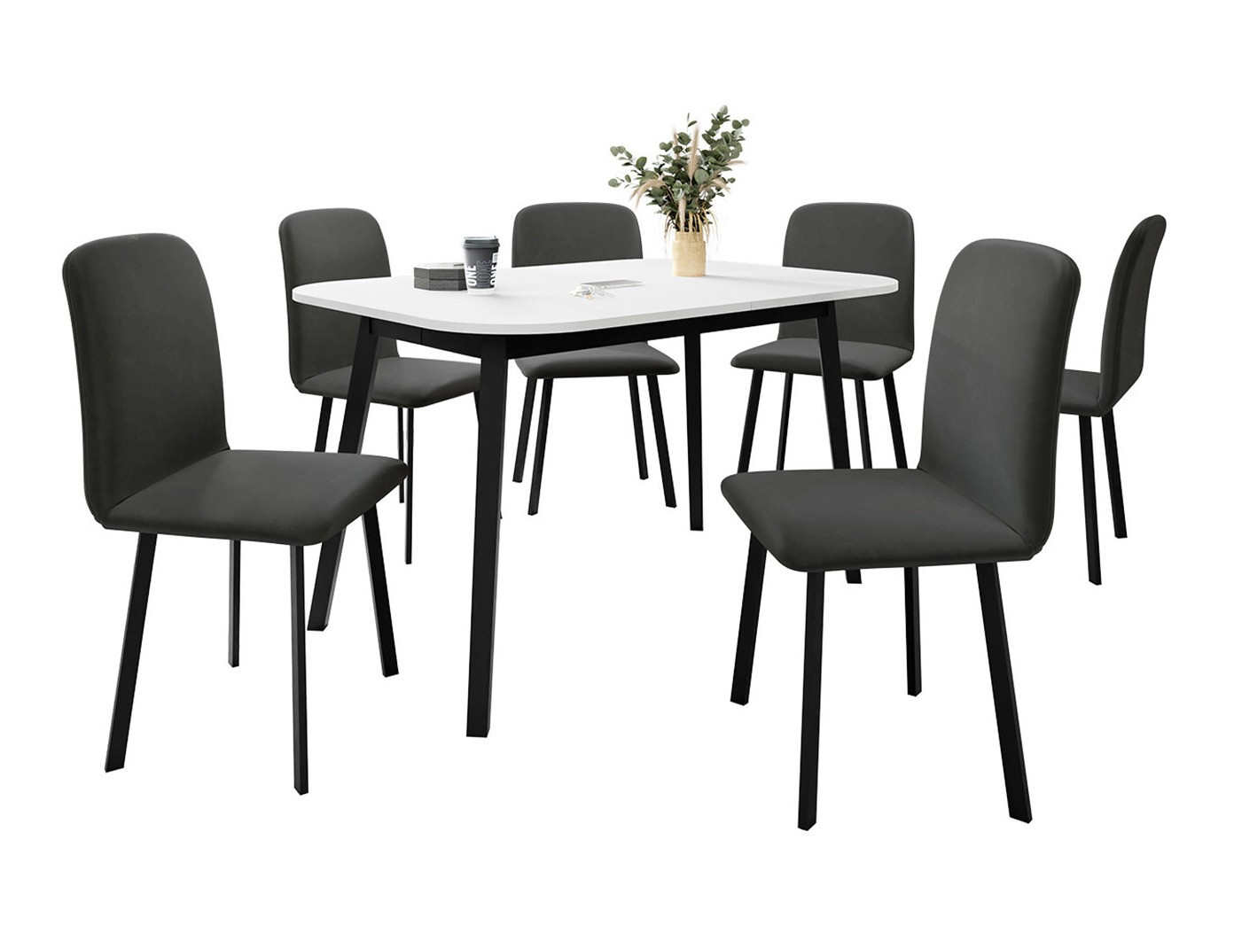 Set de mese Edmond 117 (Alb + Negru)