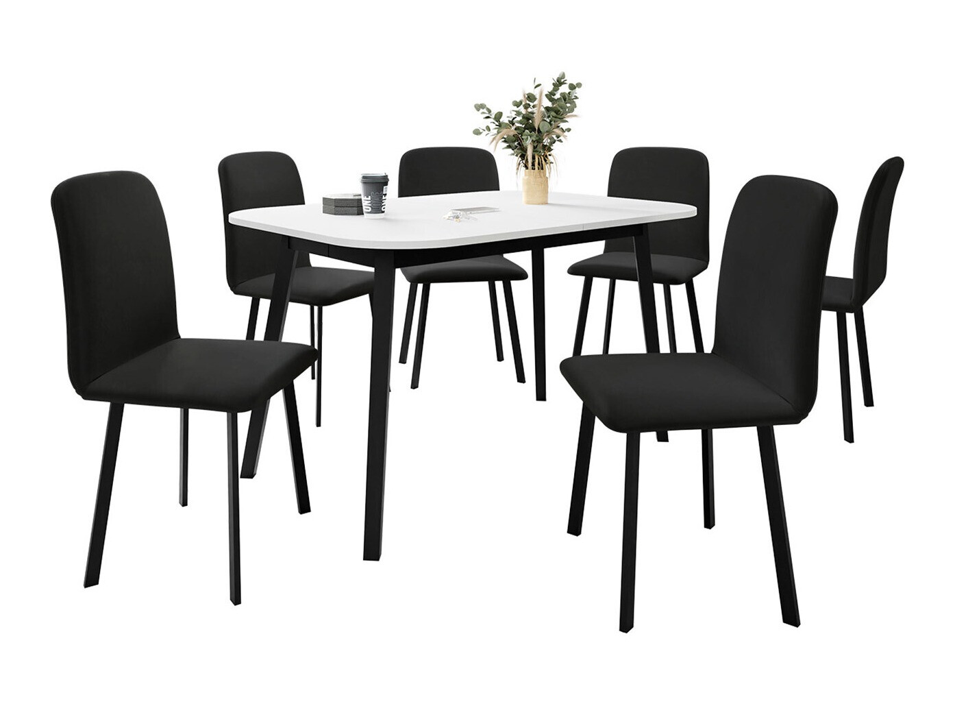 Set de mese Edmond 117 (Alb + Negru)