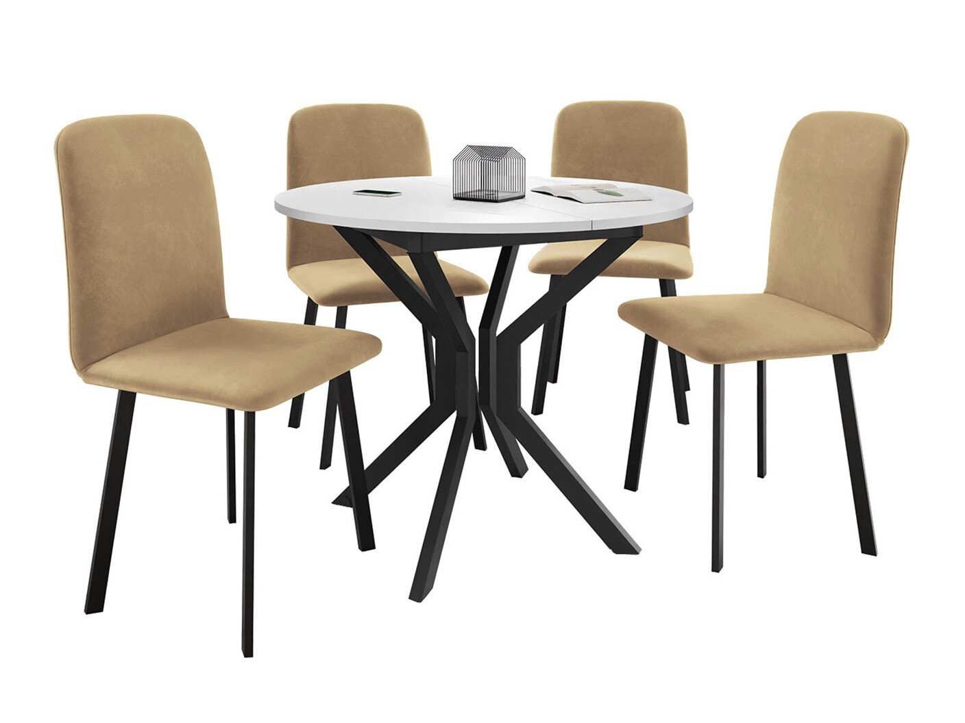 Set de mese Edmond 118 (Alb + Negru)